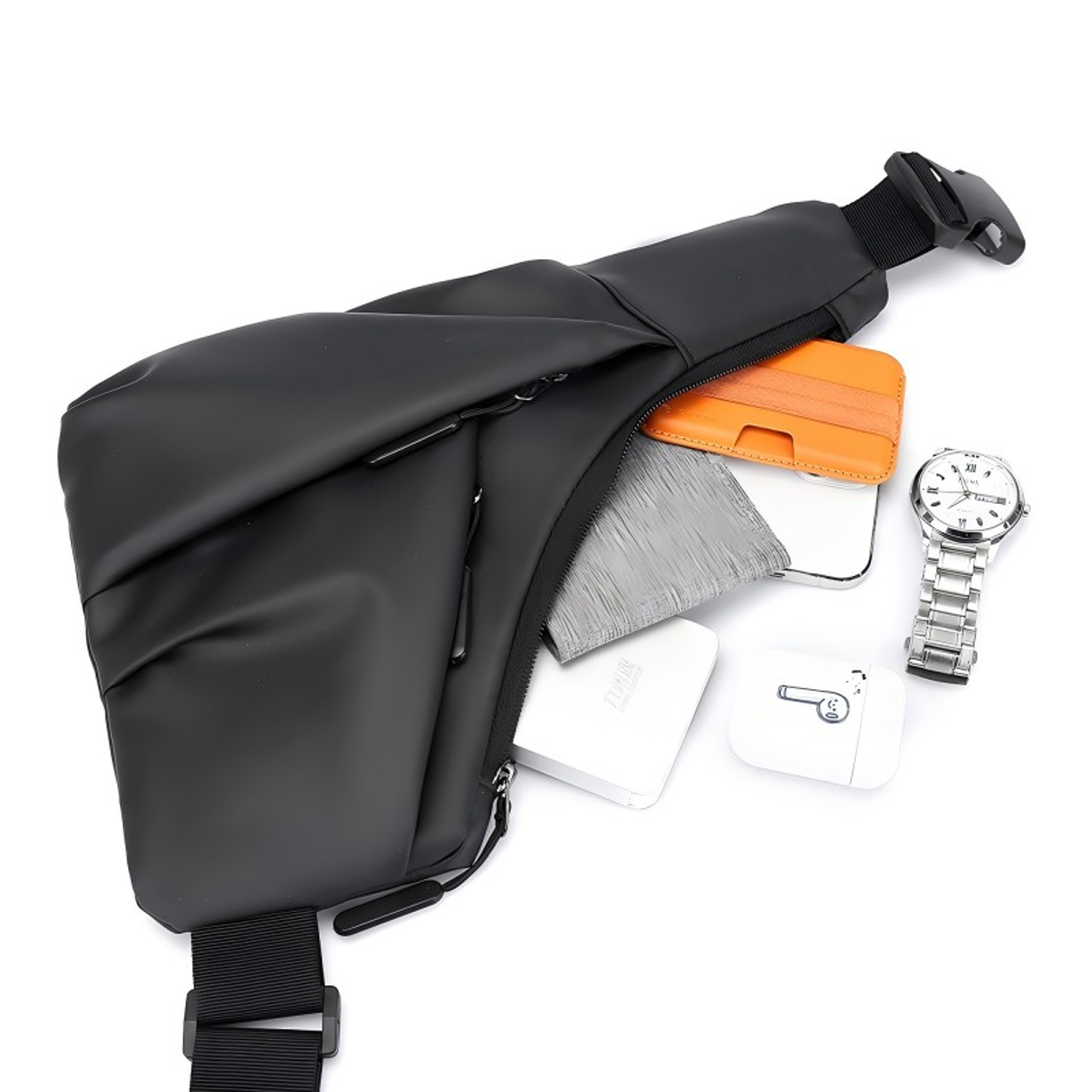 Casual Chest Bag AntiTheft Triangle Adjustable Strap For Men Travel Outdoor Activities Commuting 1