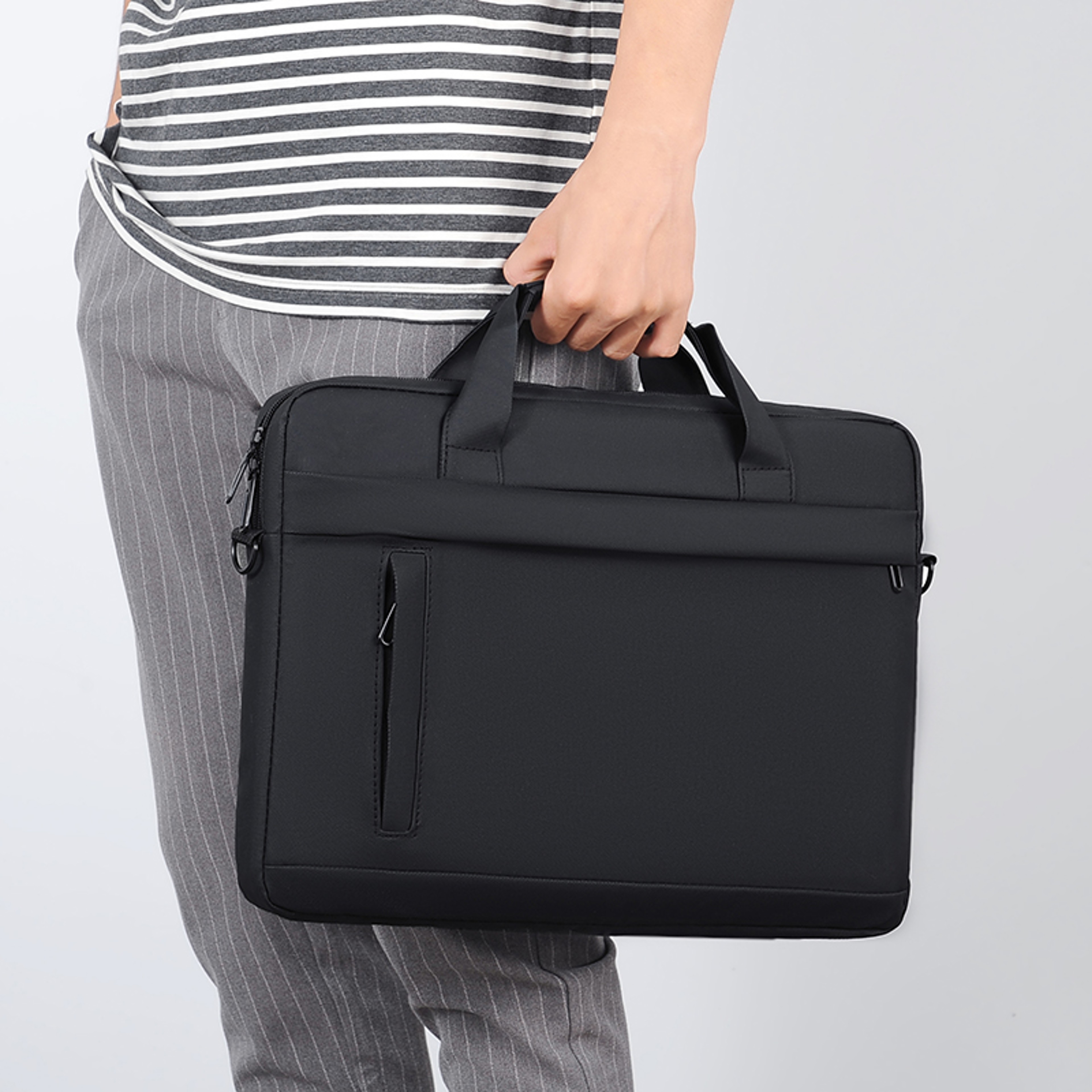 Business Briefcase, Laptop Tote Bag, Zipper Closure, Adjustable Shoulder Straps, Perfect for School and Office – view 6