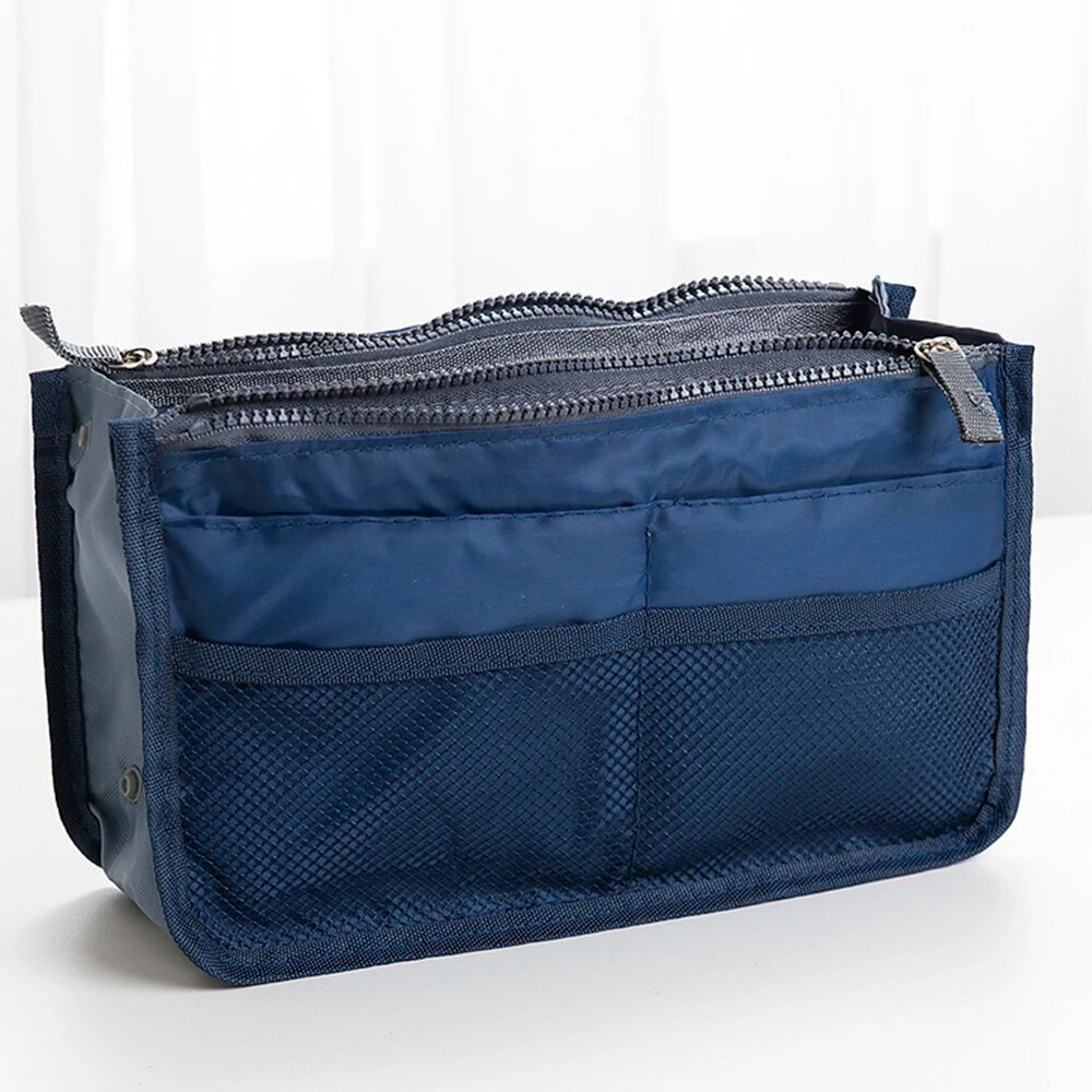 Portable Double Zipper Makeup Bag, Multi Functional Large Capacity Storage Bag, Mommy Bag, Pocket Cosmetic Organizer – view 6