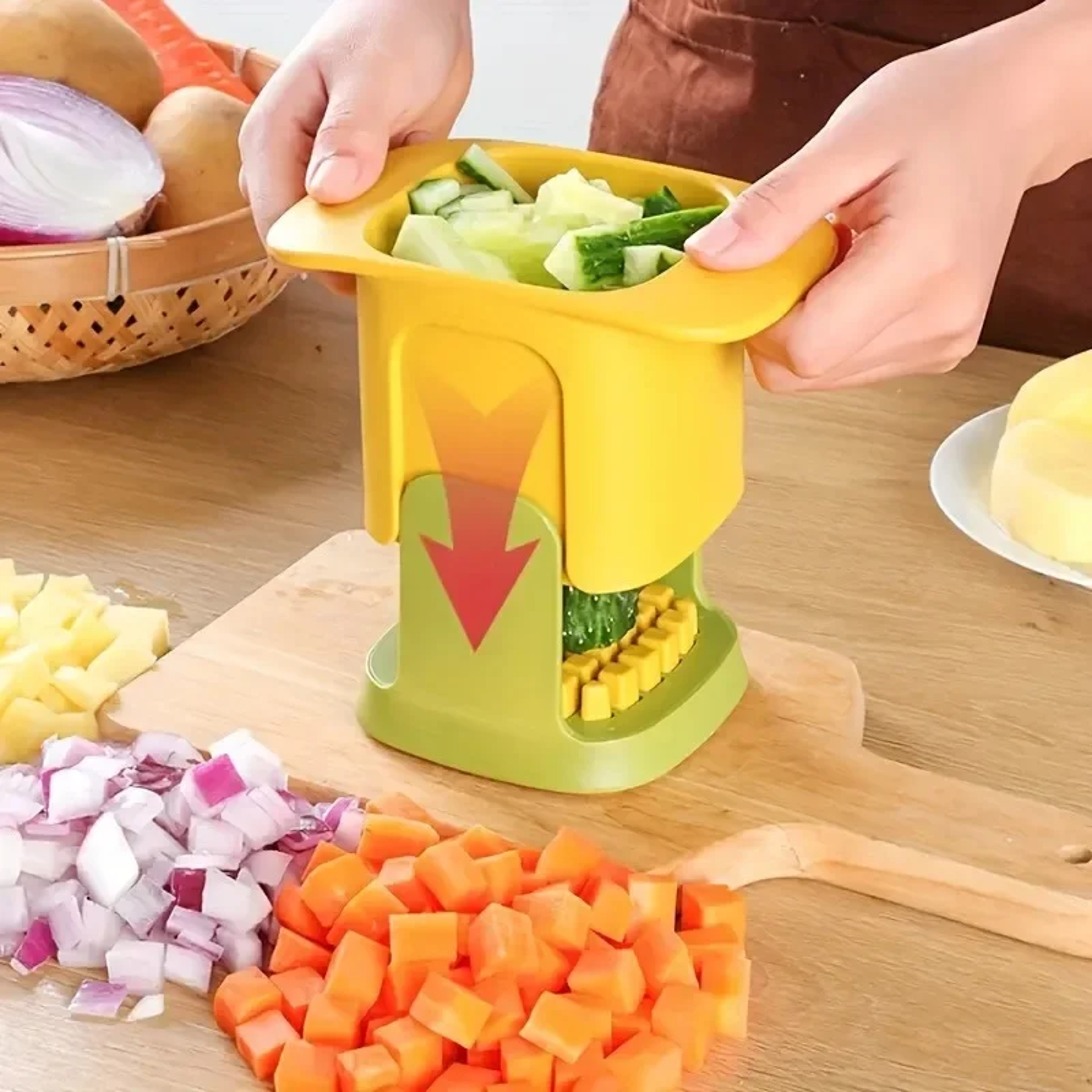 All In One Manual Vegetable Chopper Kitchen Cutter For Easy Food Prep Fries And Slicing Tools 0