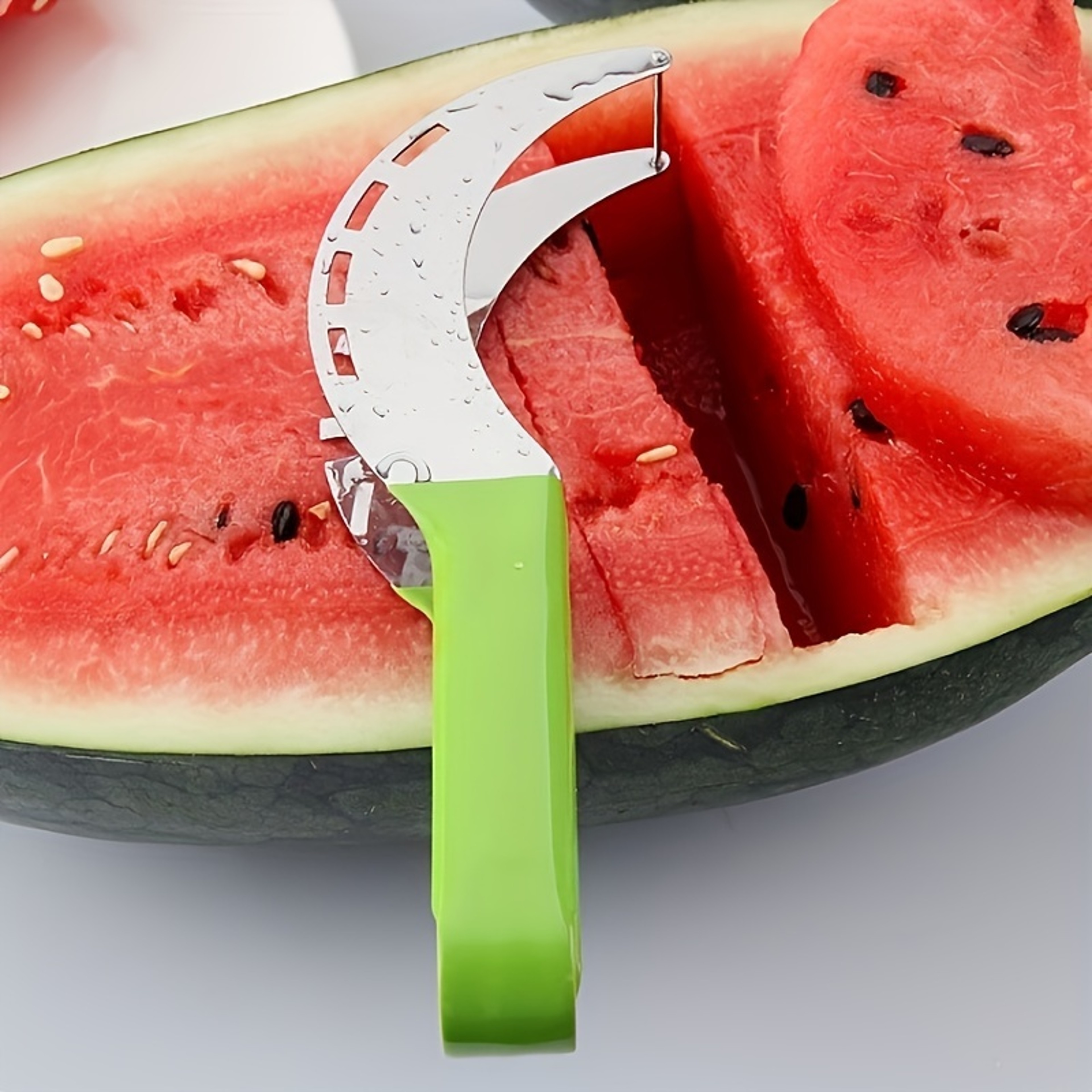 Stainless Steel Watermelon Slicer  Fruit Cutter For Fast Clean Kitchen Prep 0