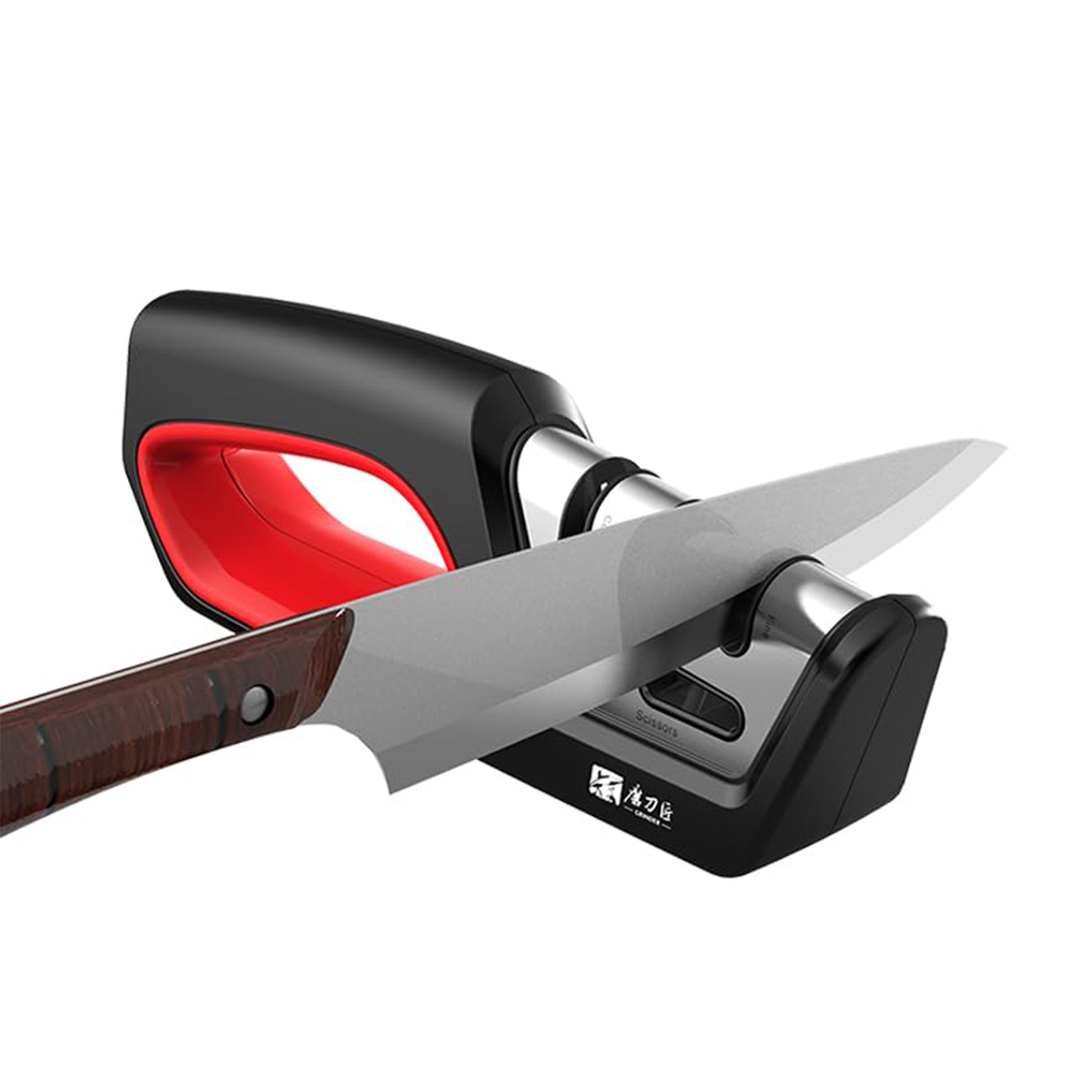 Stage Kitchen Knife Sharpener With Scissors Sharpener Manual Diamond Tungsten Ceramic Tool 2
