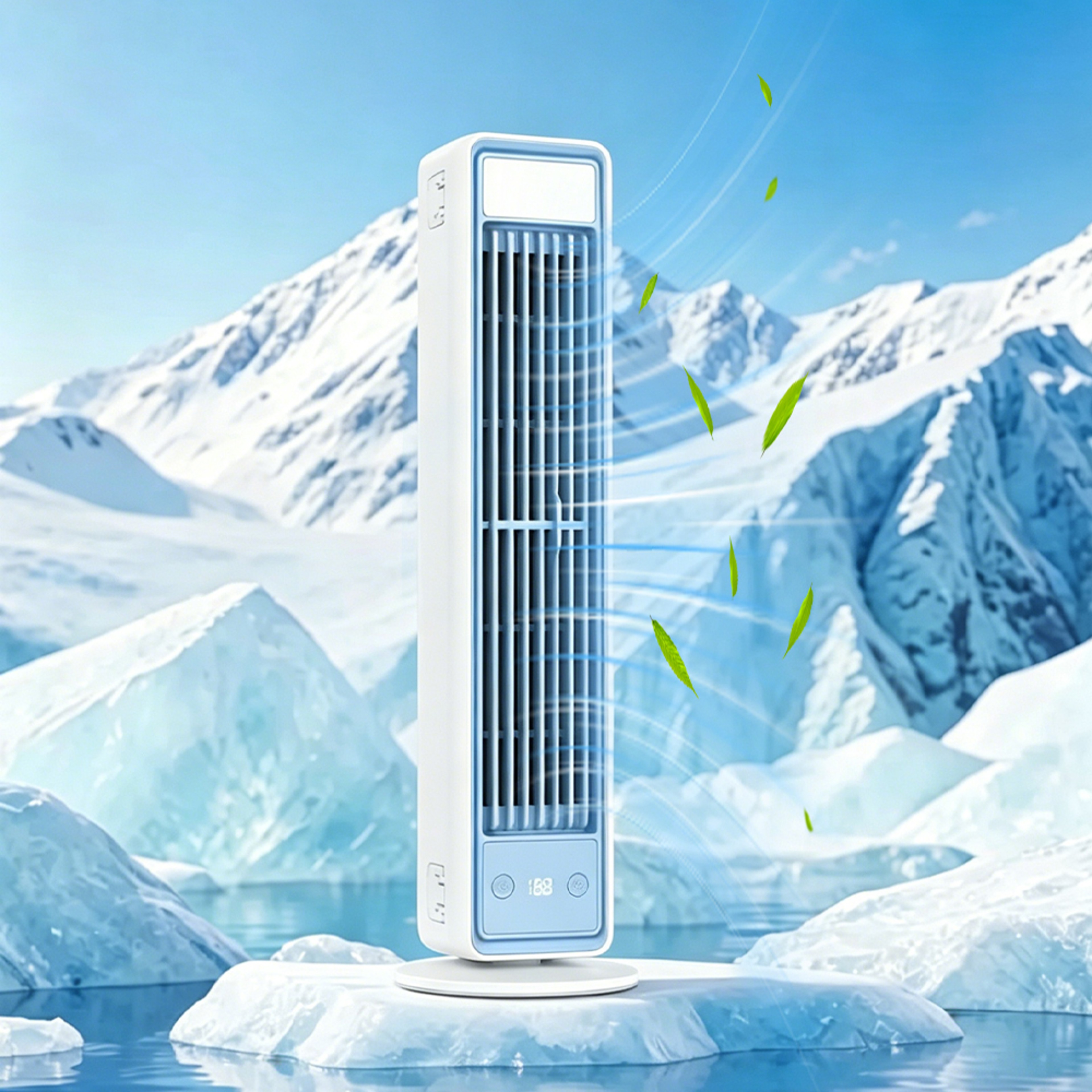 Rechargeable Tower Fan With Remote Quiet Bladeless Desk Fan USB Portable Air Cooler 0
