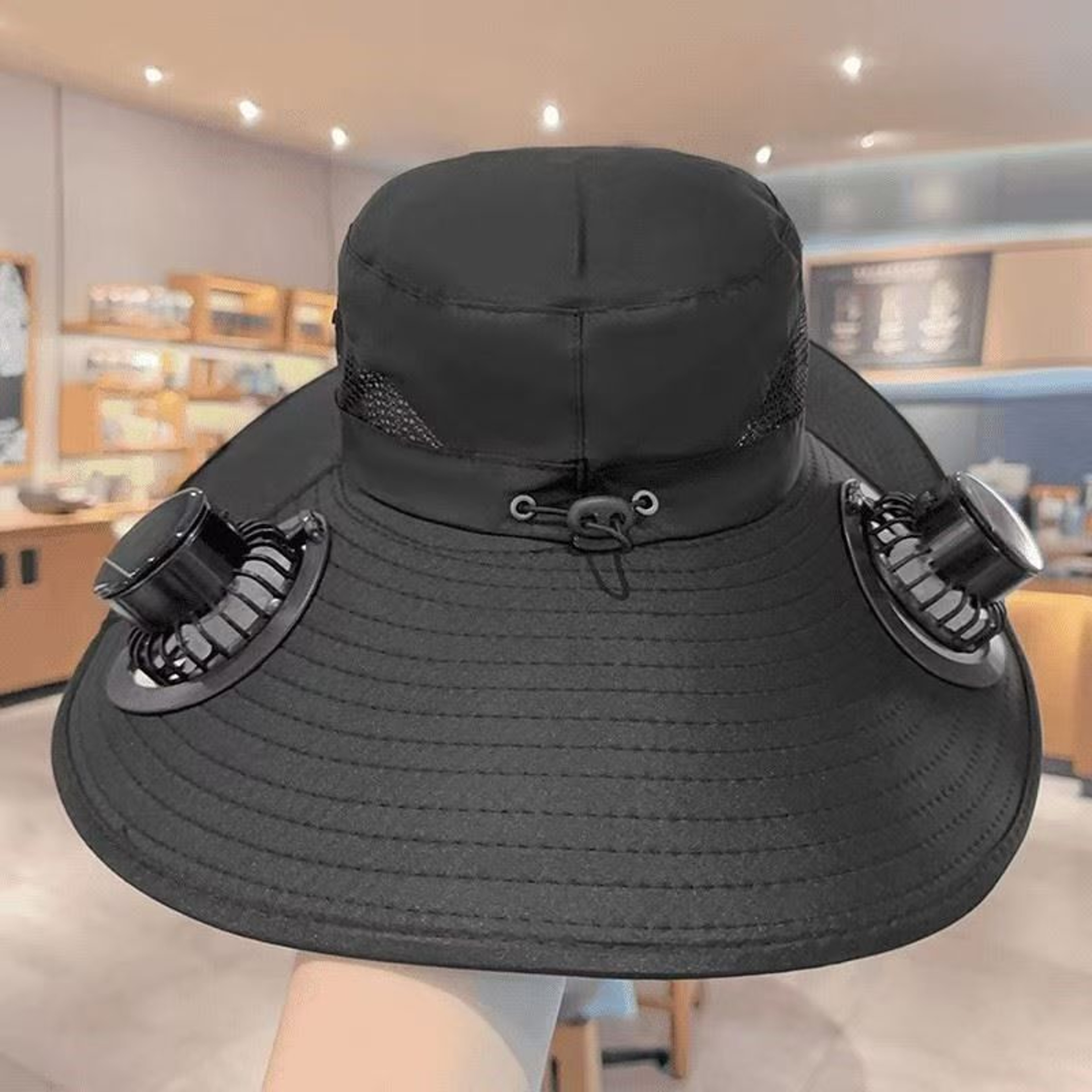 Solar Solar Fan Hat Cooling Sun Hat With USB Rechargeable Fan For Fishing Hiking  Travel 3