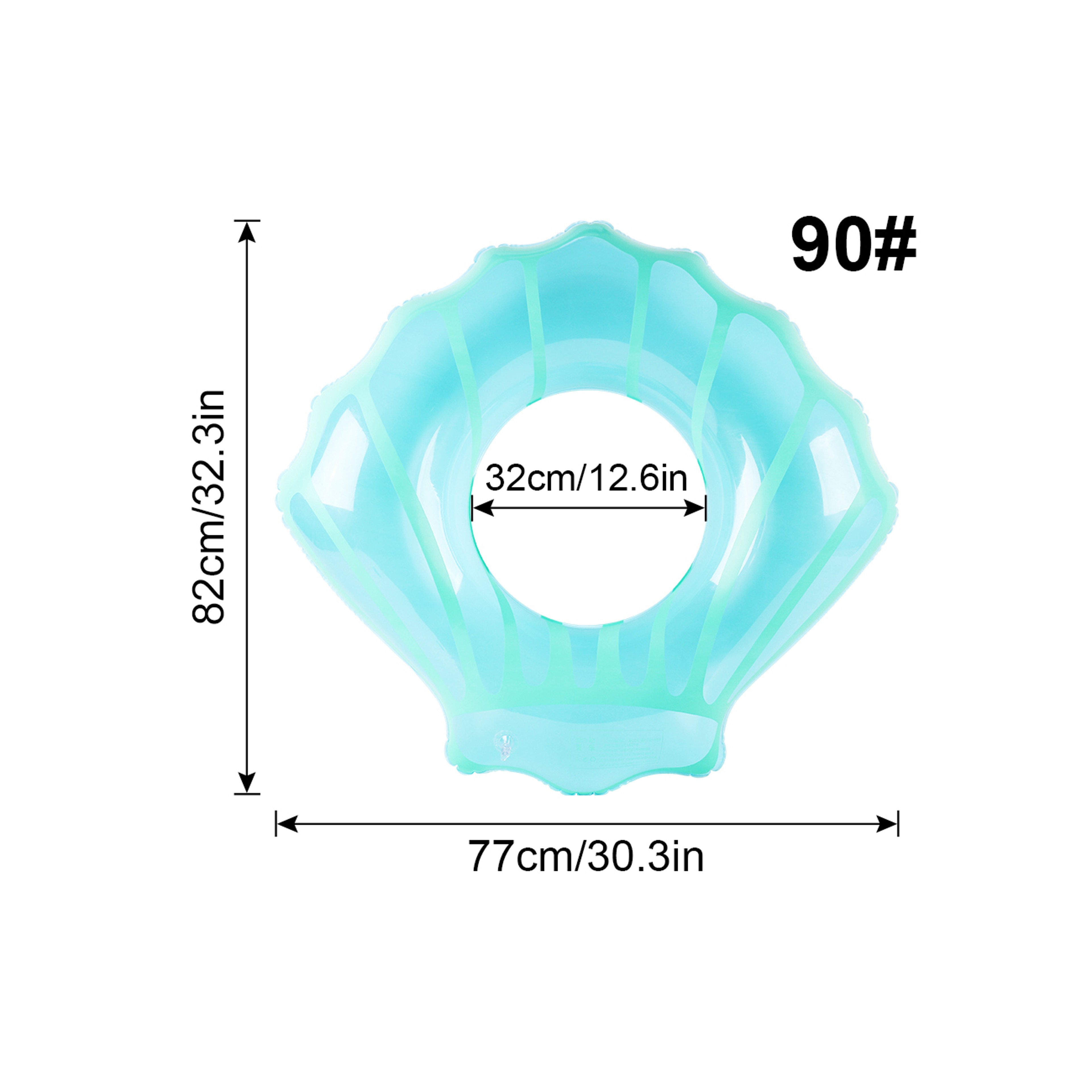Shell Bliss Pool Float For Adults Thickened Inflatable Swim Ring For Beach  Pool Fun 4