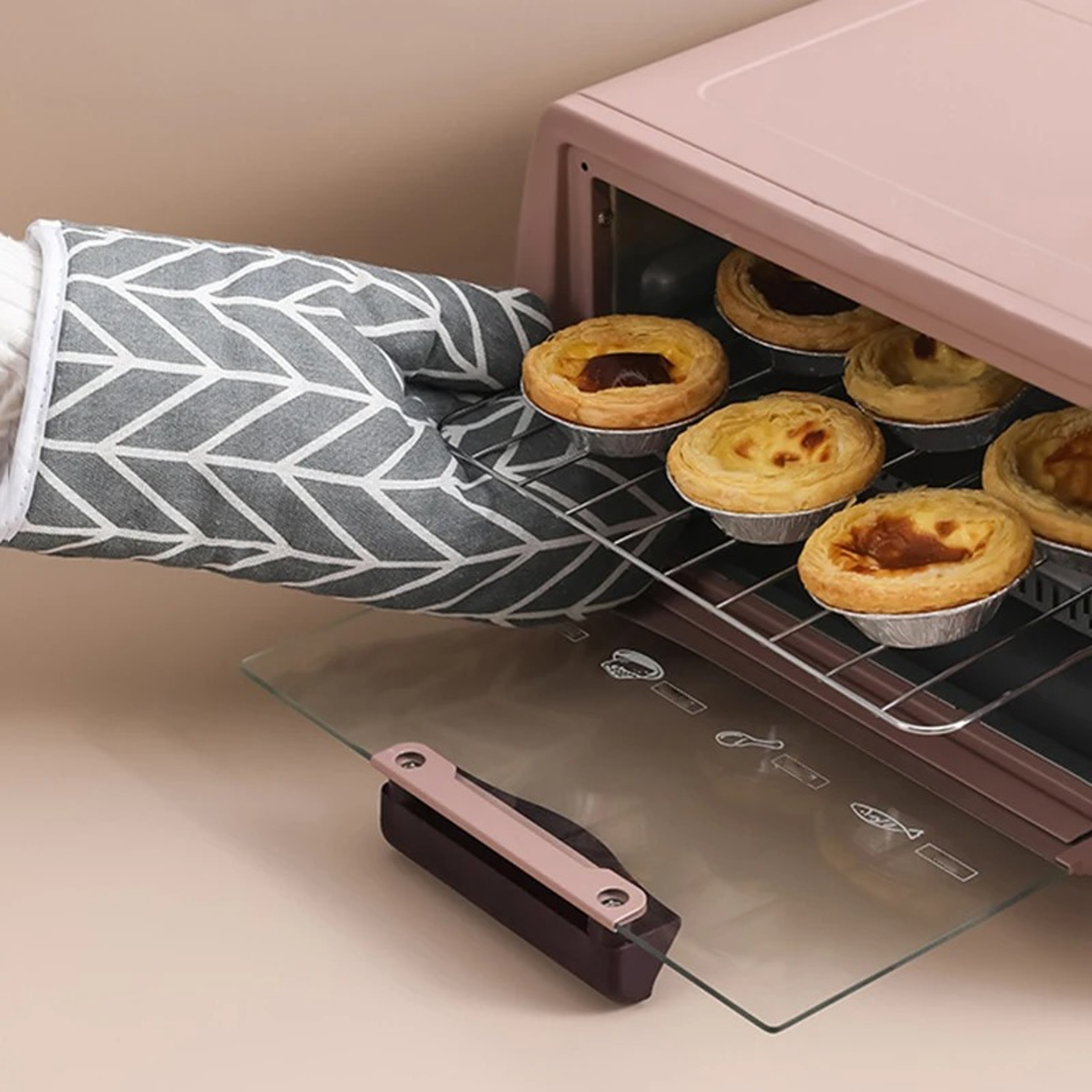 Heat Resistant Oven Gloves Non Slip Kitchen Baking Gloves For Microwave  Oven Cooking 1