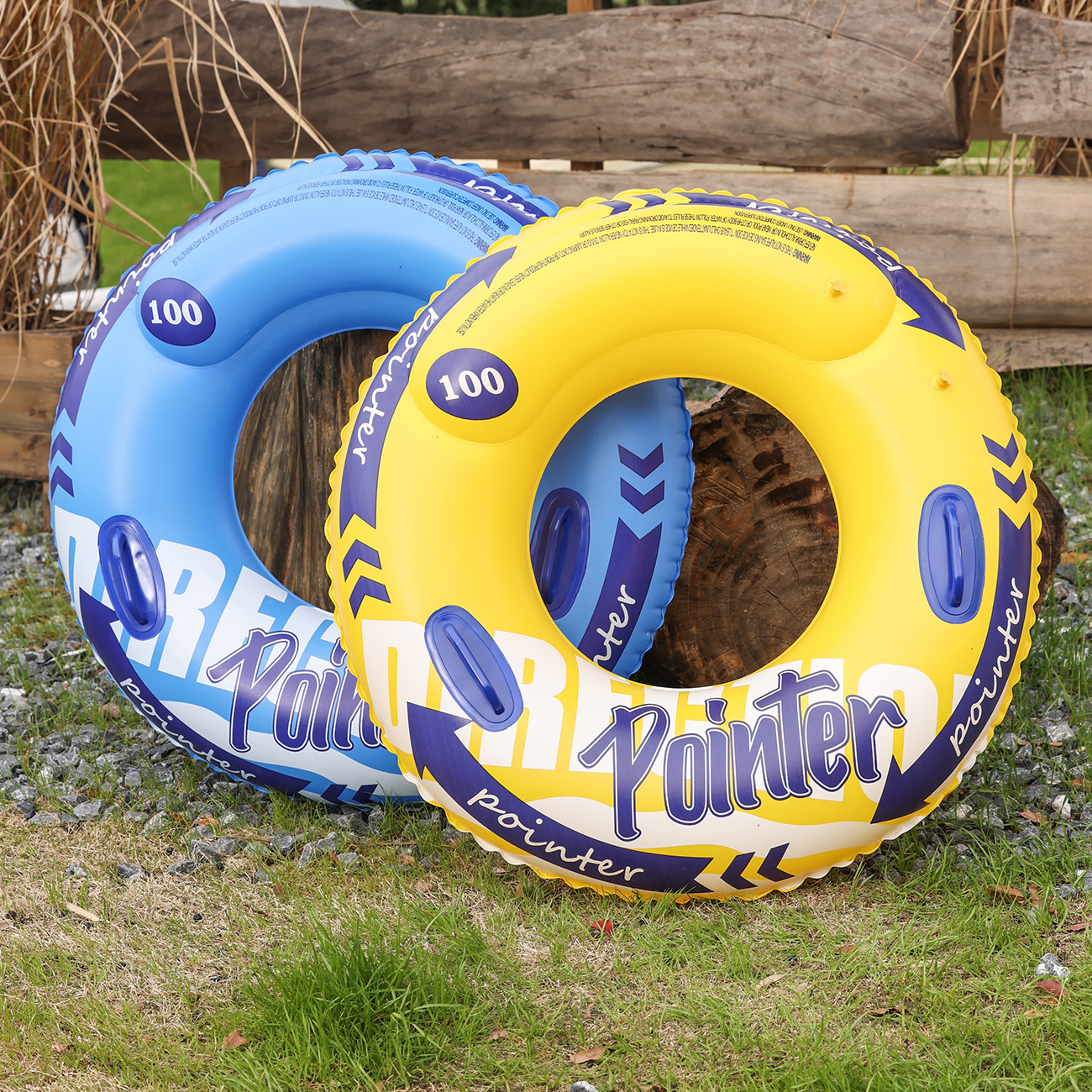 Double Bubble Inflatable Pool Float Ring For Adults  Kids Beach Swimming Tube 0