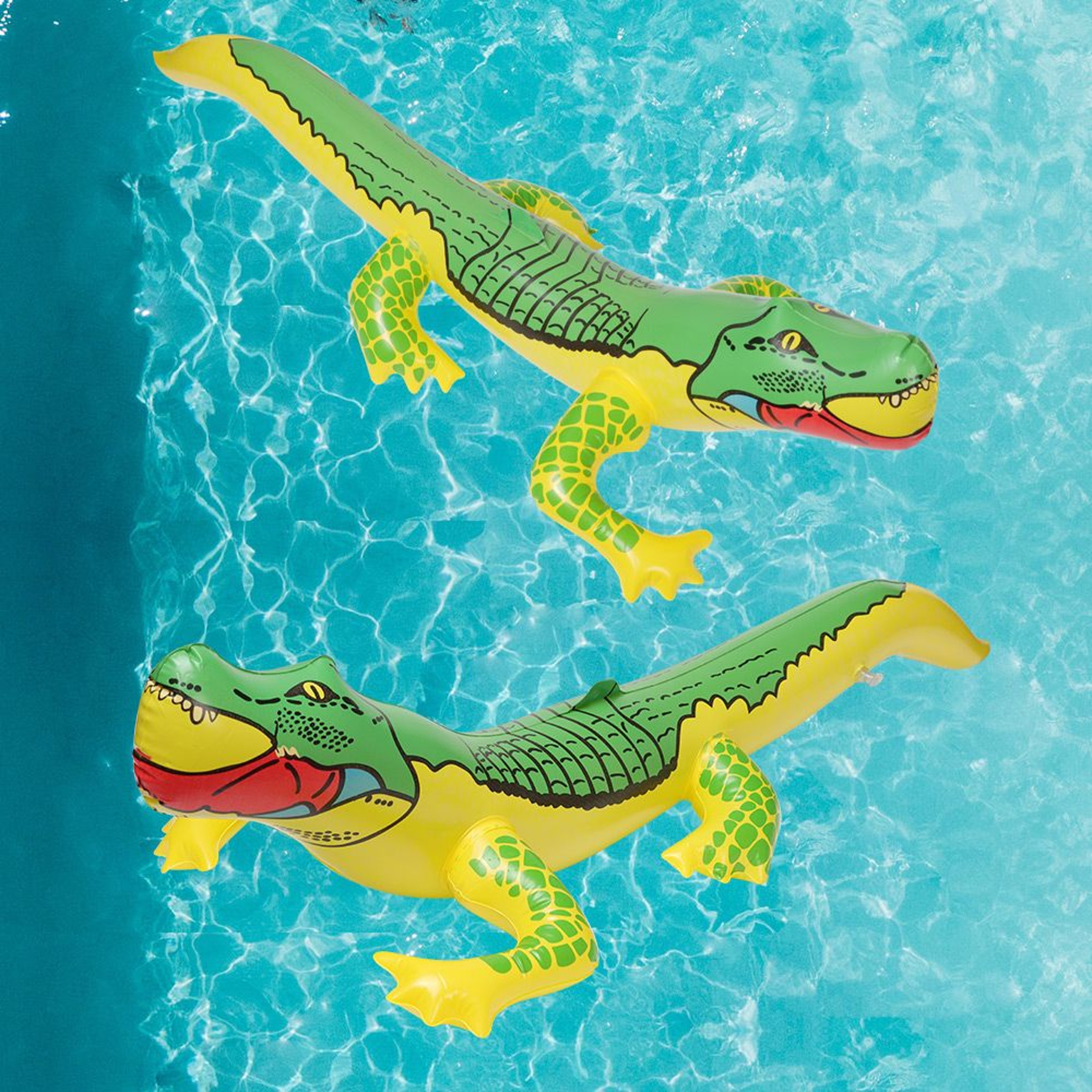 InflaGator Inflatable Crocodile Pool Toy For Beach Pool  Summer Water Fun 1