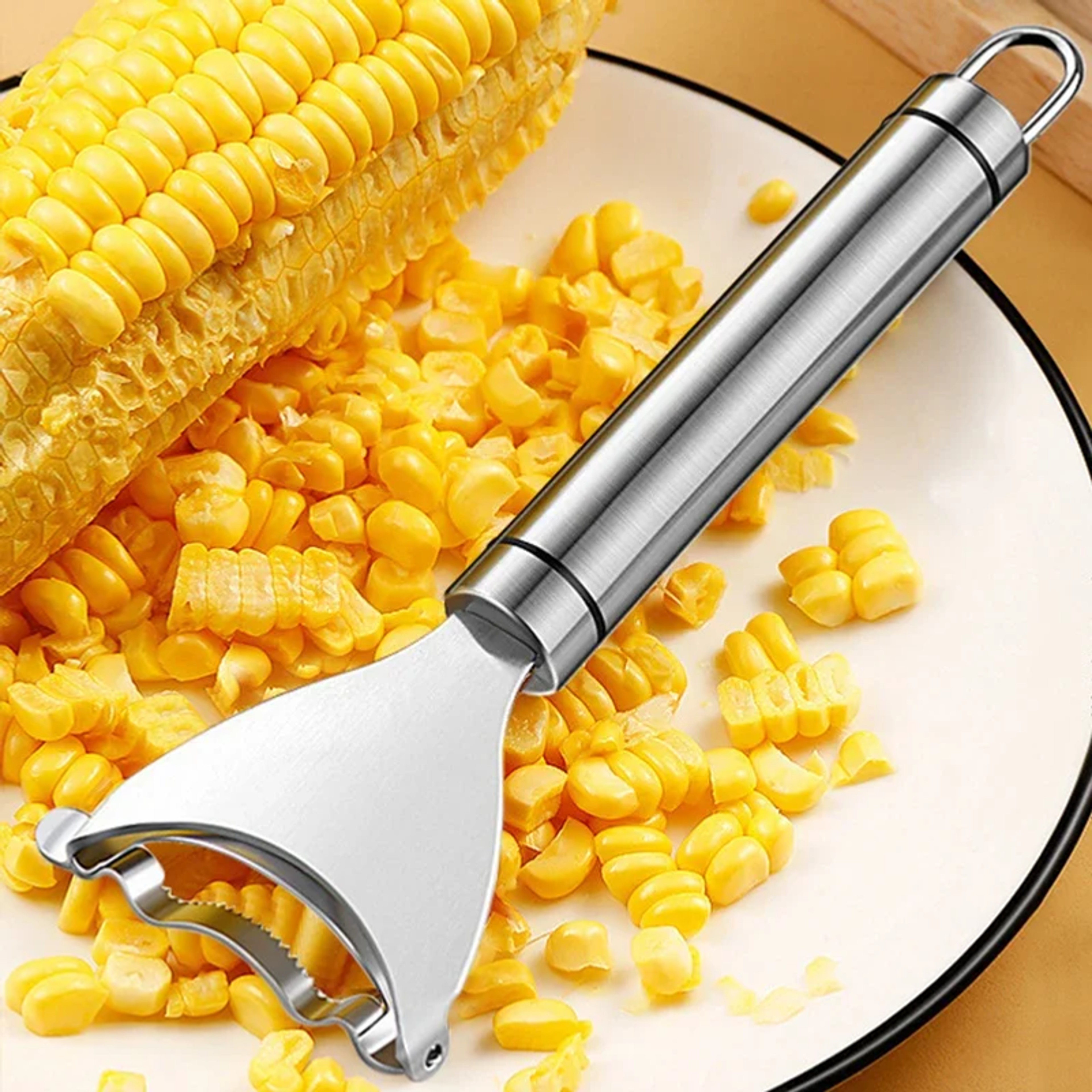 Stainless Steel Corn Peeler  Corn Stripper Kitchen Tool 1