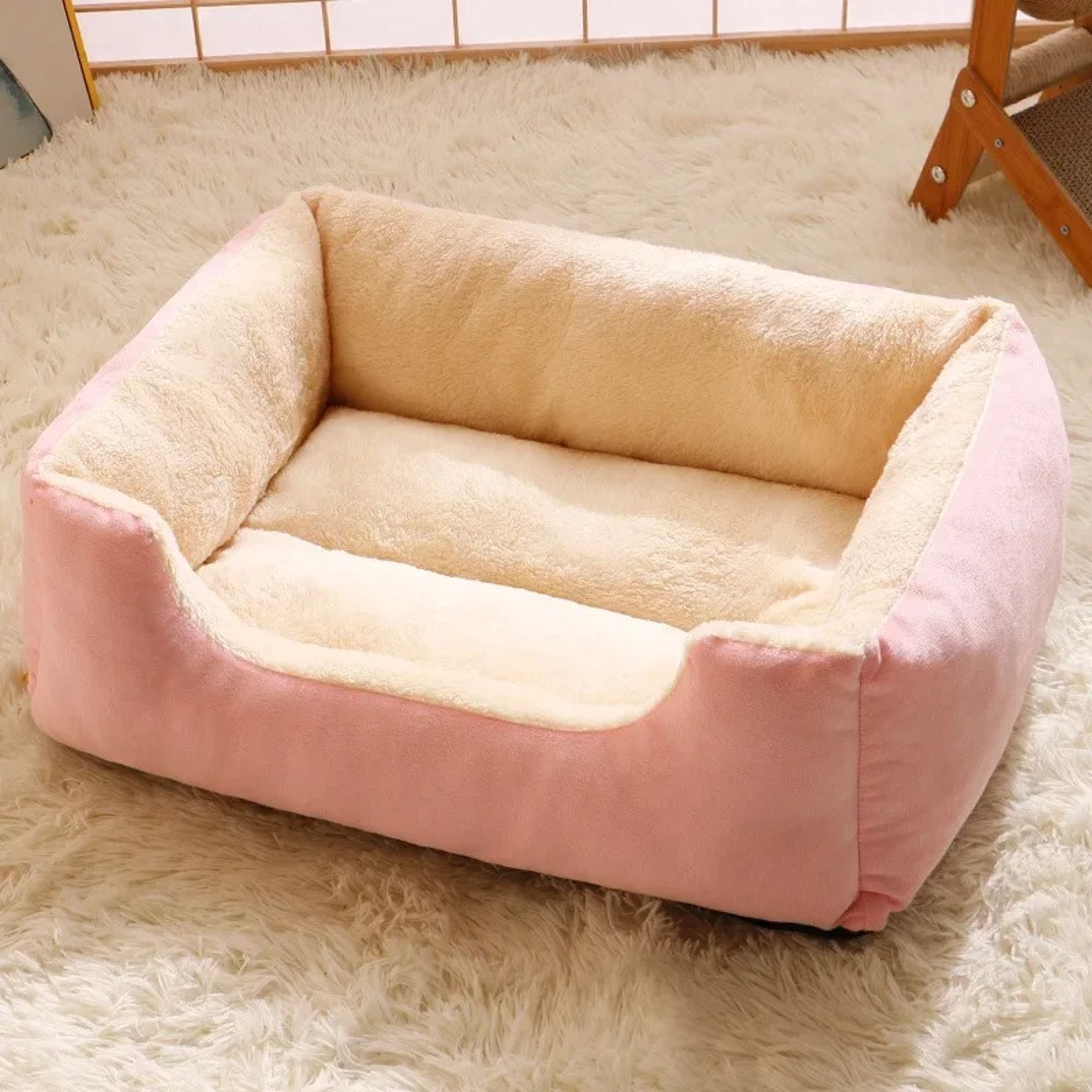 Cozy Plush Cat Bed For Indoor Cats  Small Dogs Warm Calming Kitten Nest 5