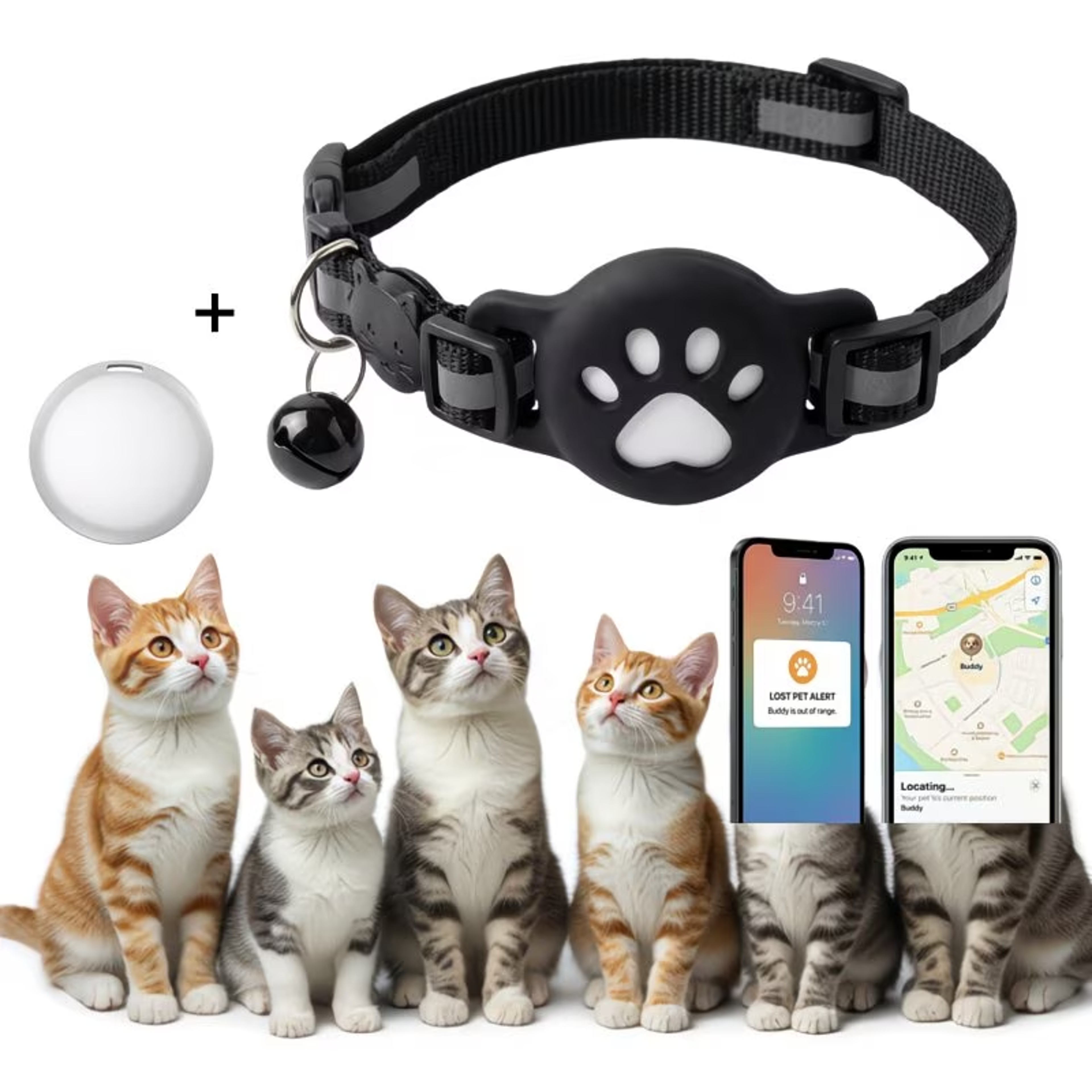 Smart GPS Pet Tracker Collar For Cats  Kittens Apple Find My Compatible 5
