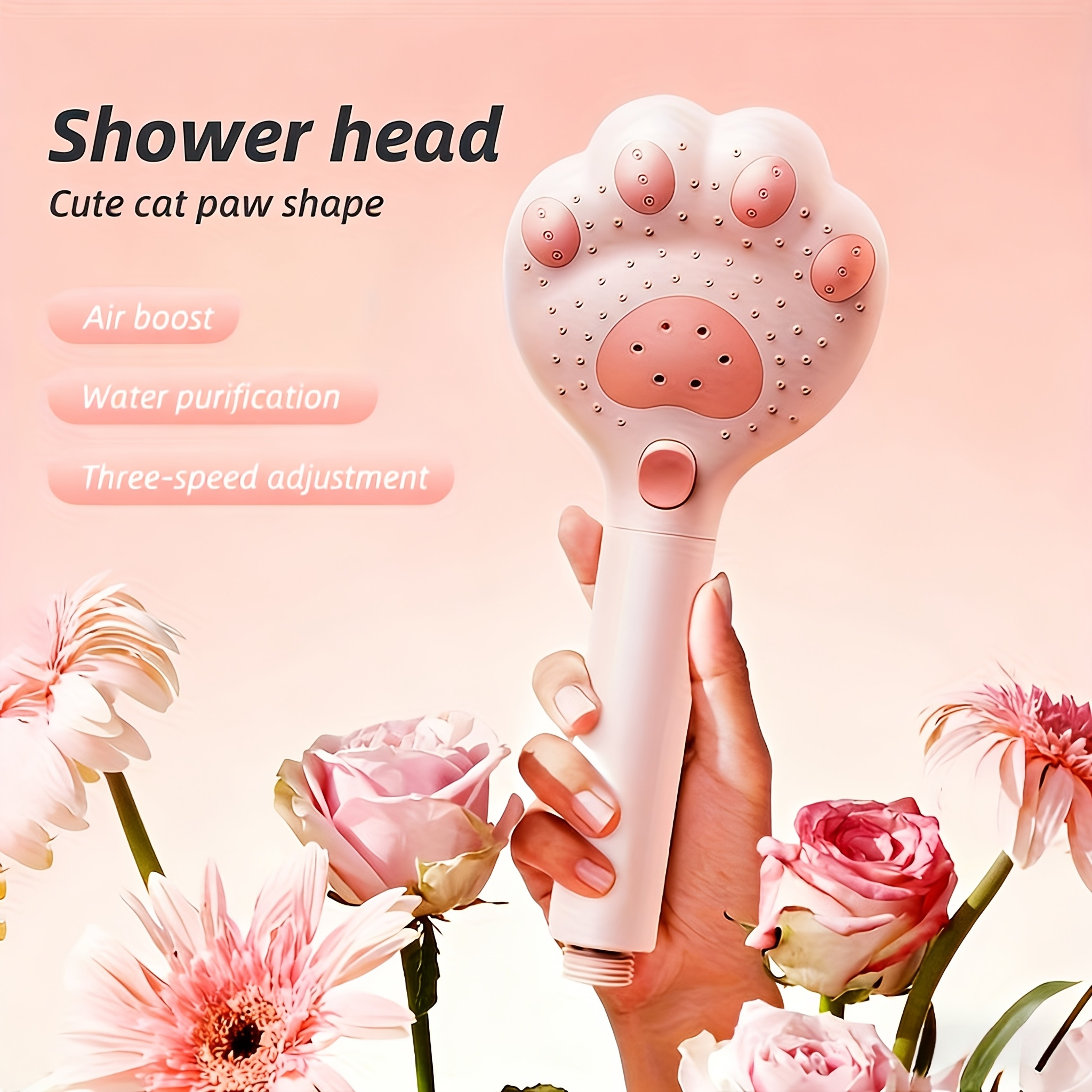 Cat Paw High Pressure Filtered Shower Head with Spray Modes – view 4