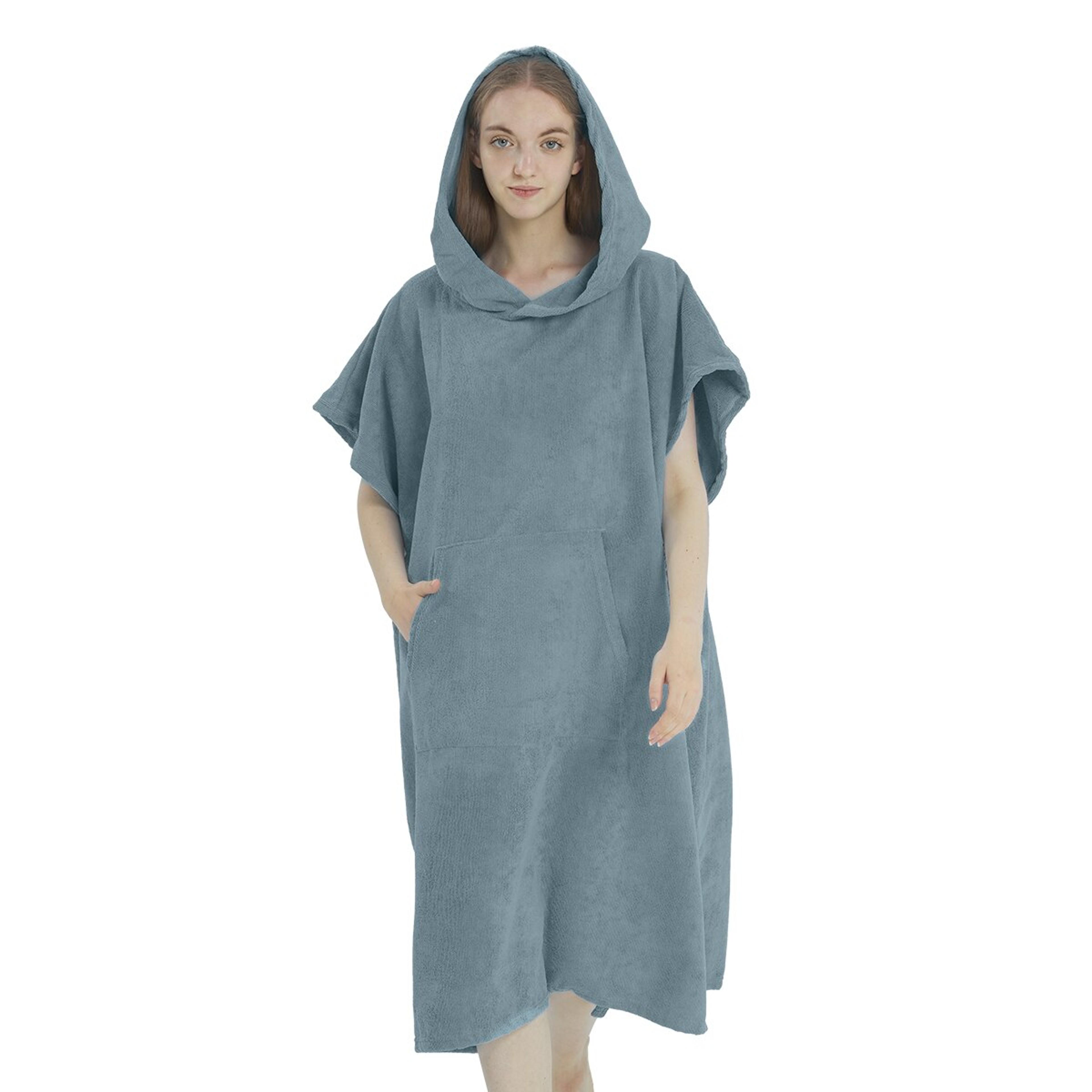 Quick Dry Surf Poncho Hooded Changing Robe Microfiber Beach Towel For Adults 10