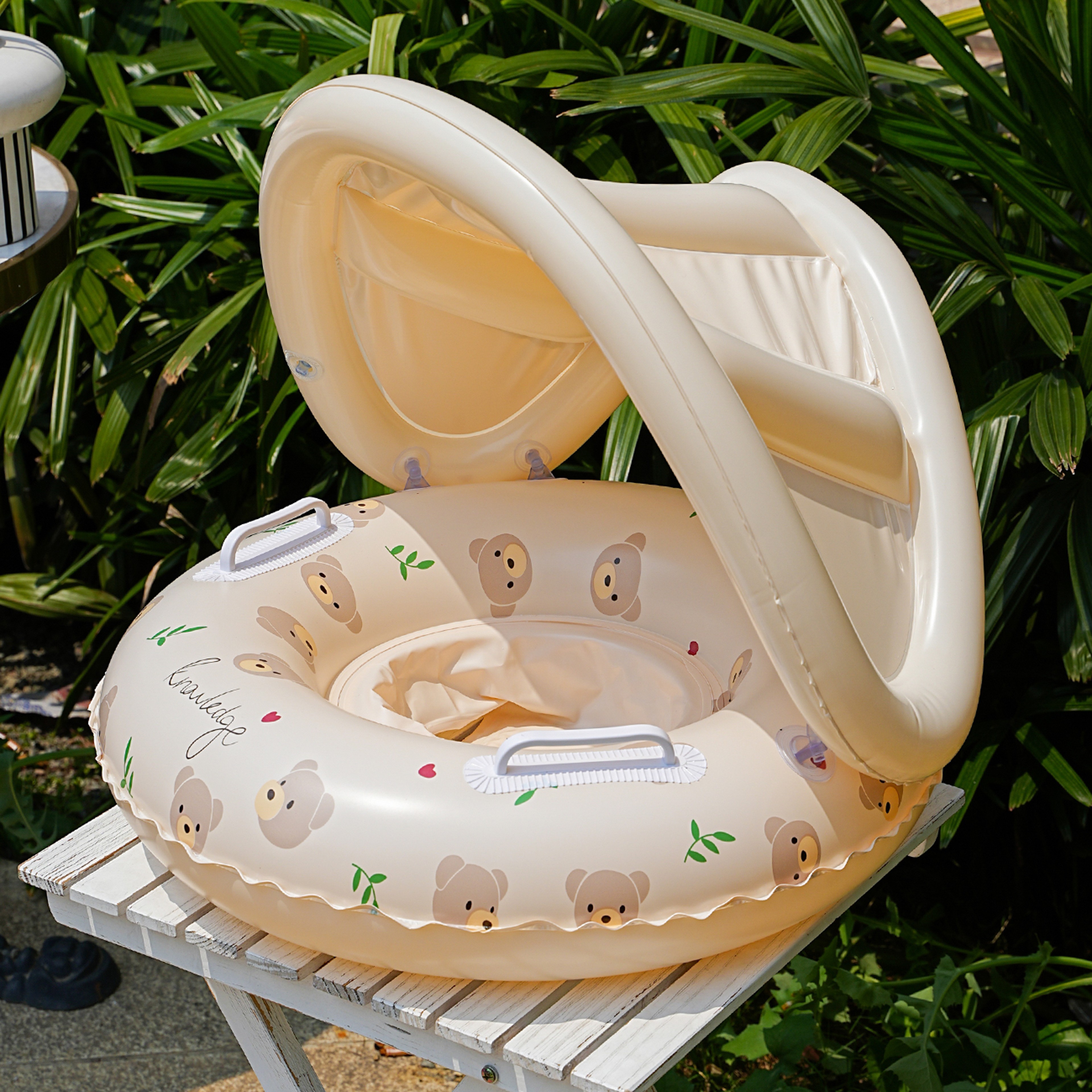 Bear  Rabbit Kids Pool Float With Sun Canopy 2