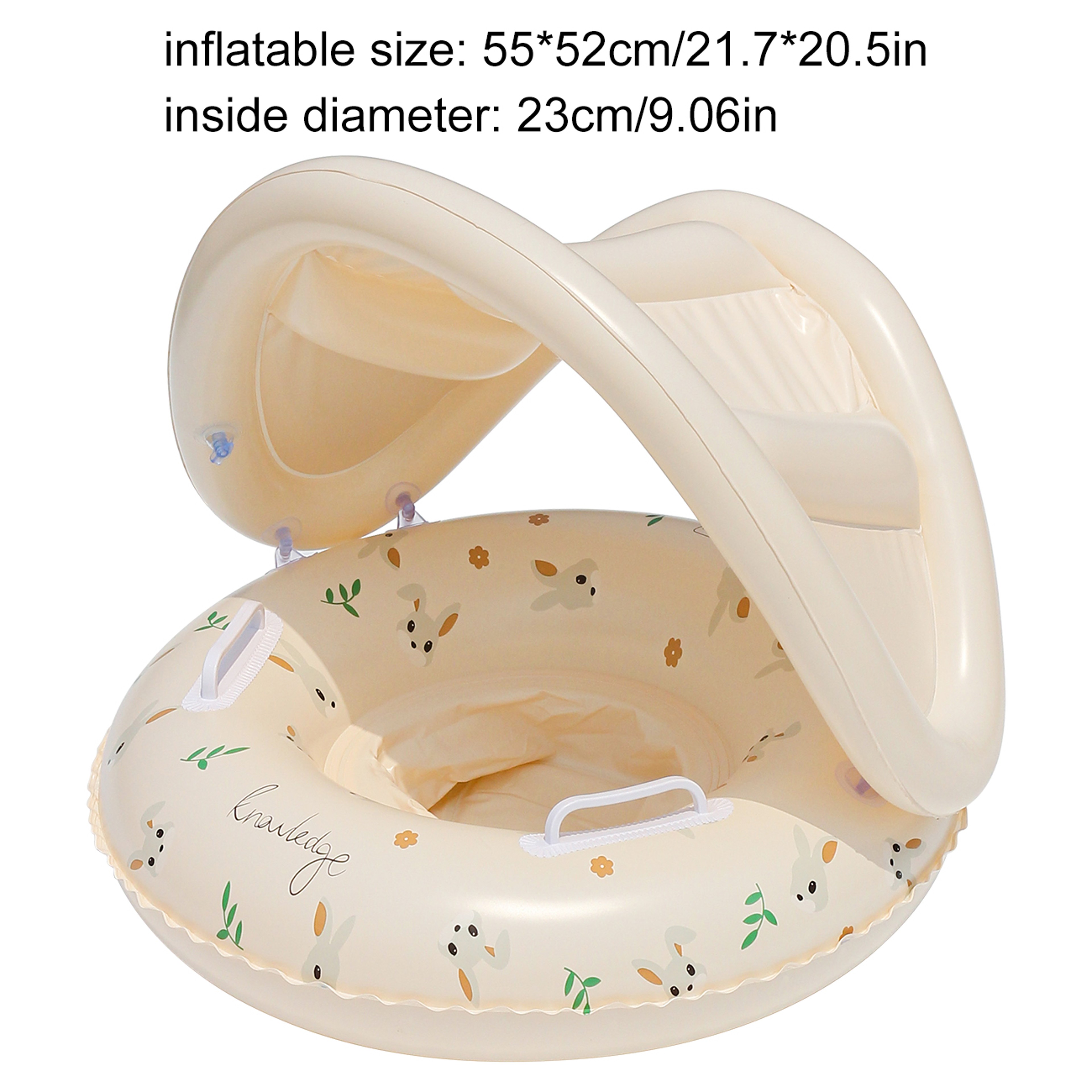Bear  Rabbit Kids Pool Float With Sun Canopy 6