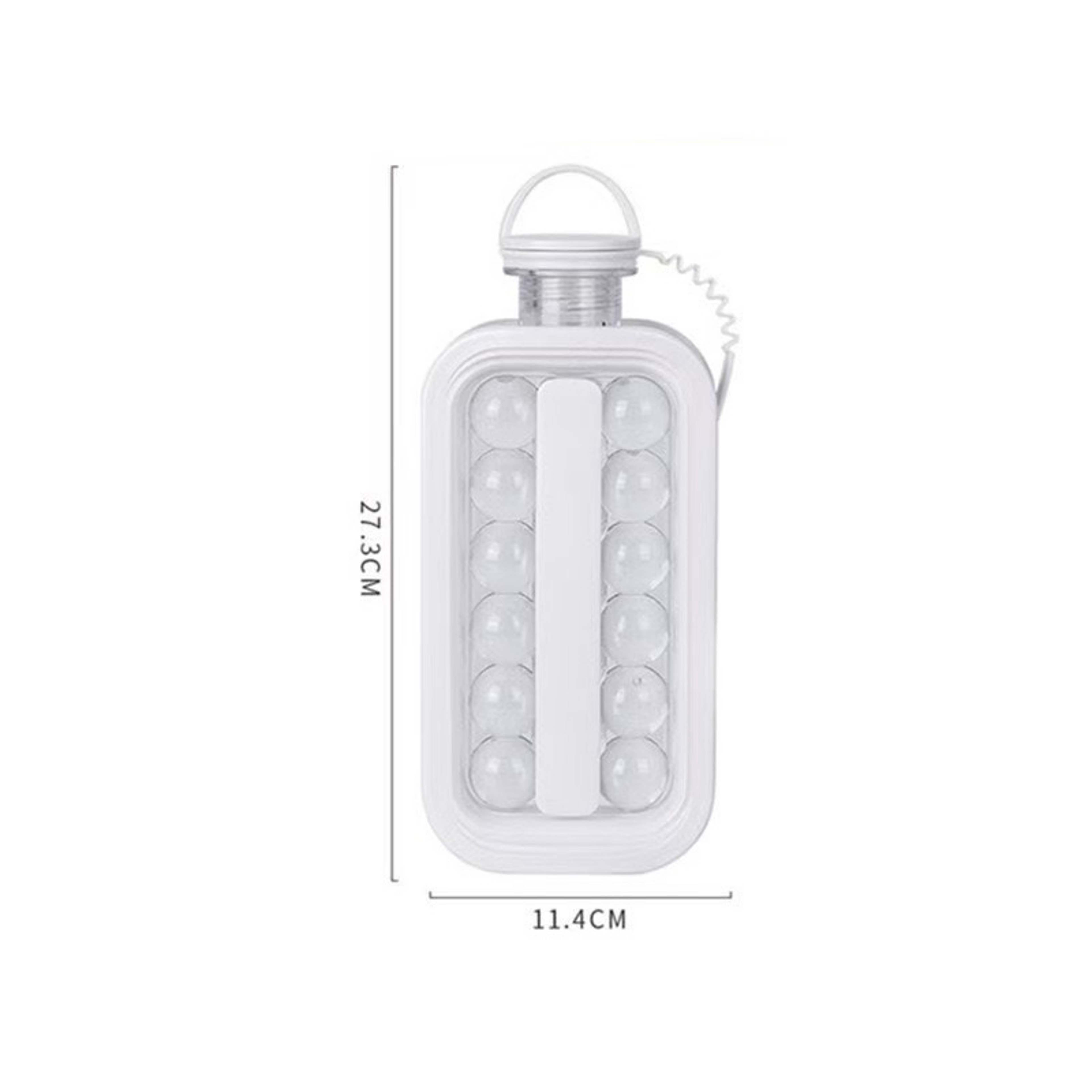 Folding Silicone Ice Maker Bottle with Food Grade Ice Cube Mold – view 9