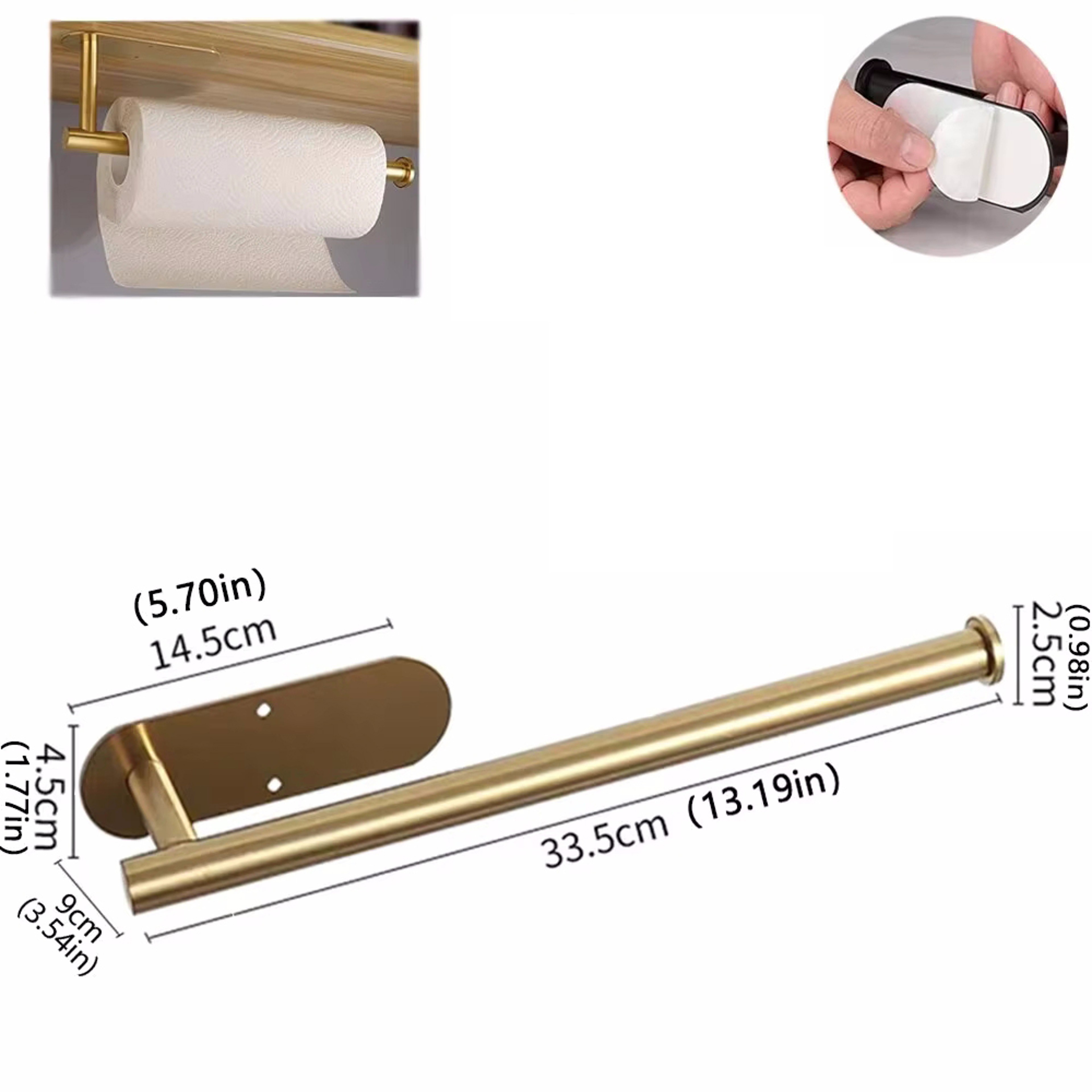 Space Saving Under Cabinet Paper Towel Holder With Adhesive Mount 6