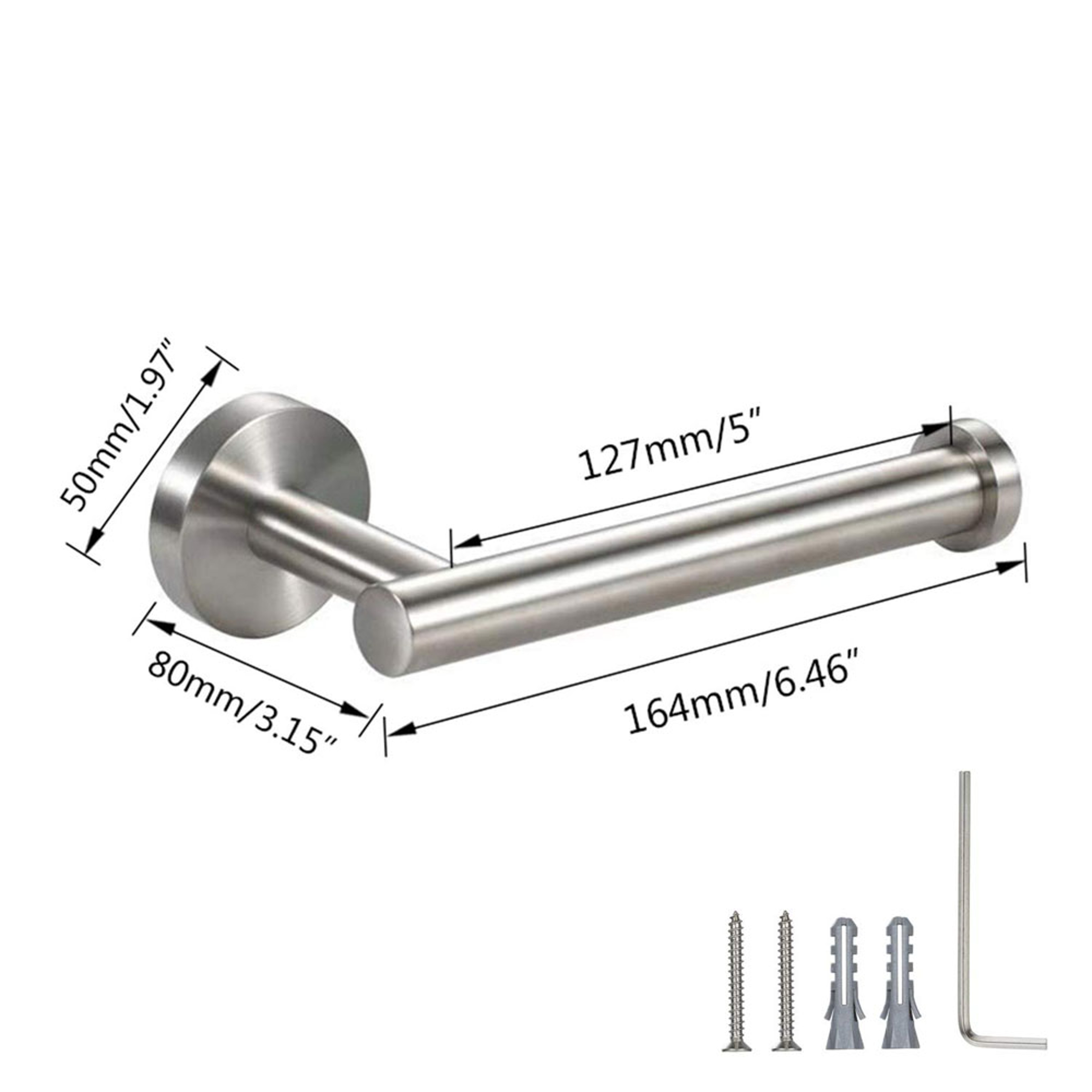 Stainless Steel Wall Mounted Toilet Paper Holder For Modern Bathroom Storage 5