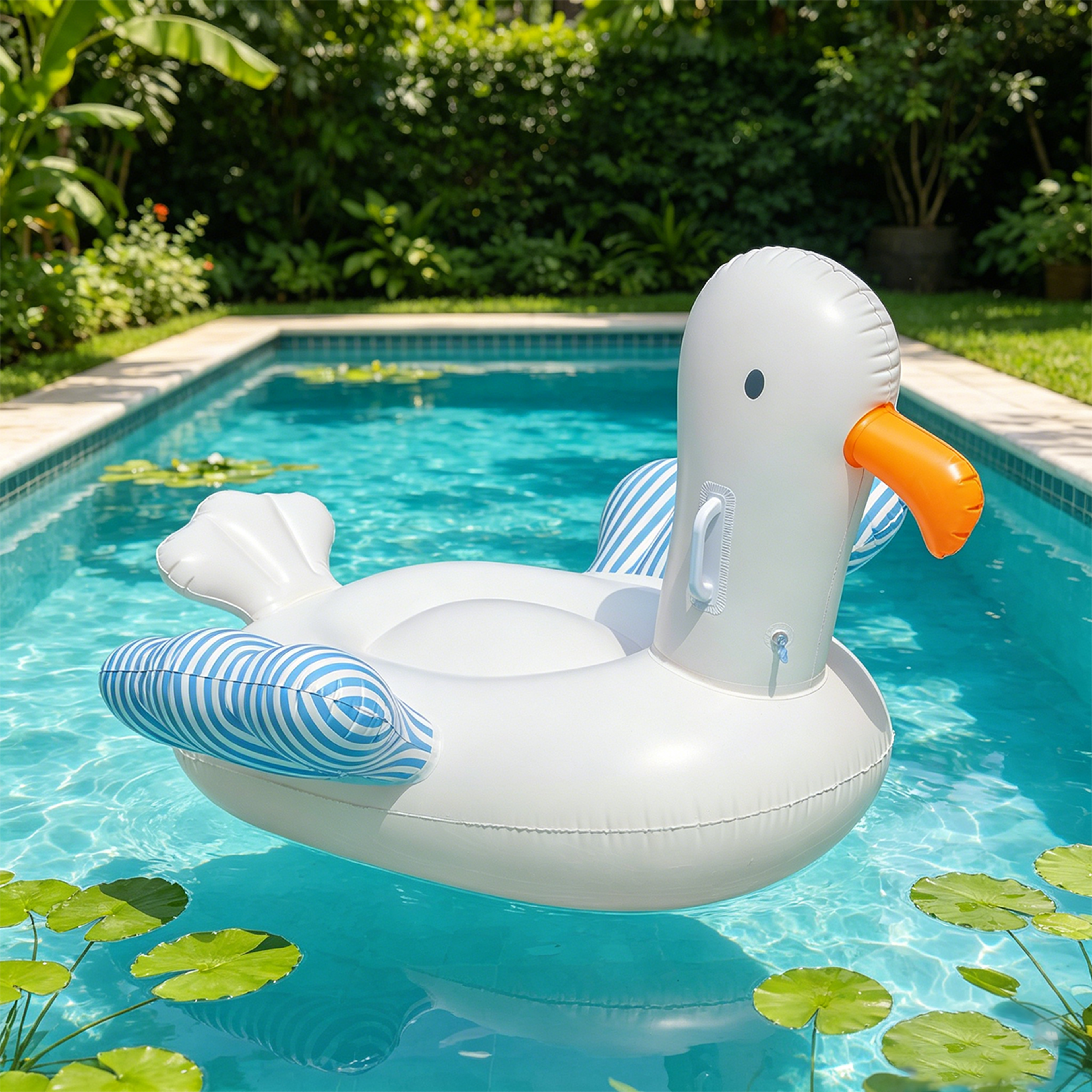 Duck Pool Float Inflatable Pool Float Adult Swim Ring Beach Pool Lounger 0