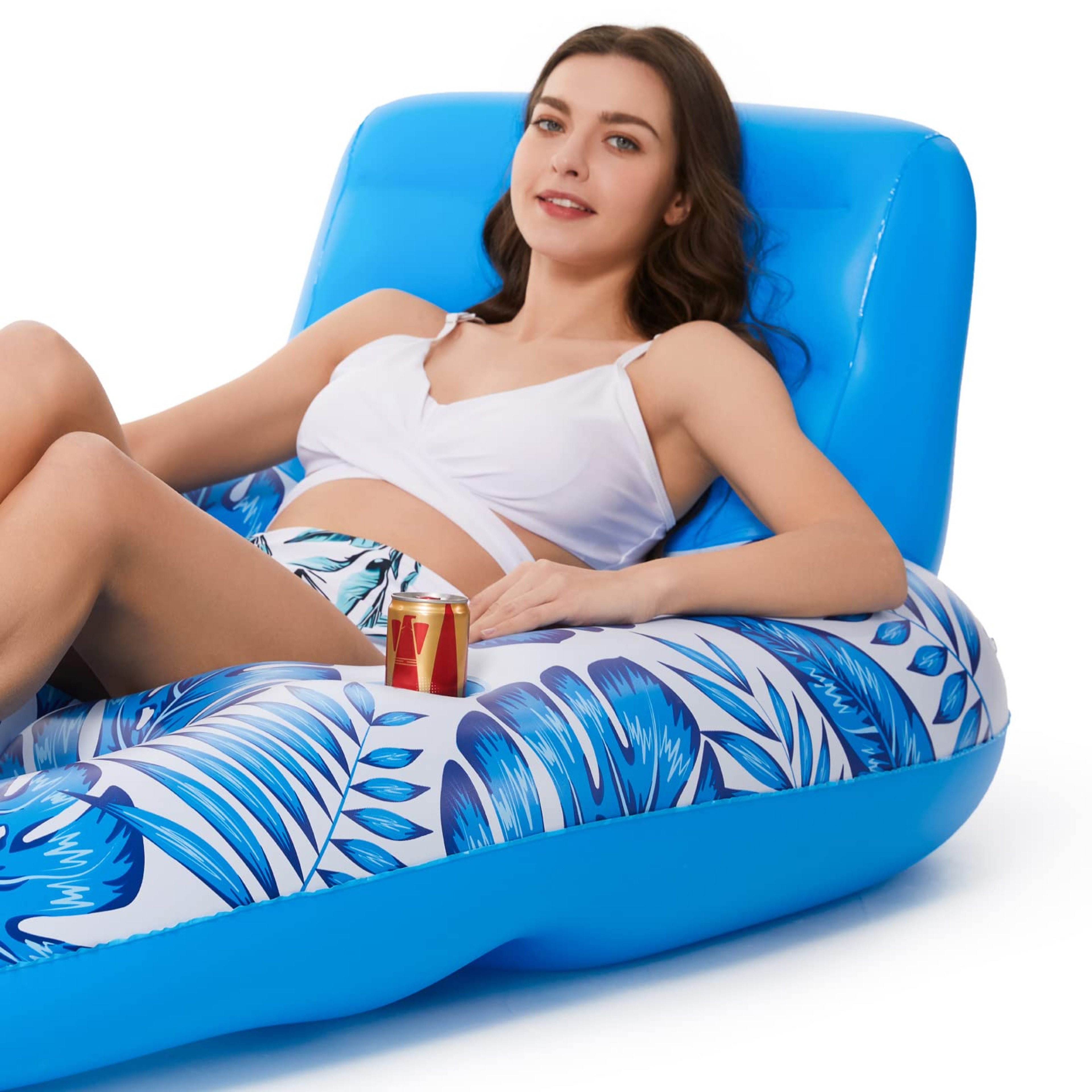 Luxury Inflatable Pool Float Lounge Chair For Adults With Comfortable Floating Pool Raft Design 4