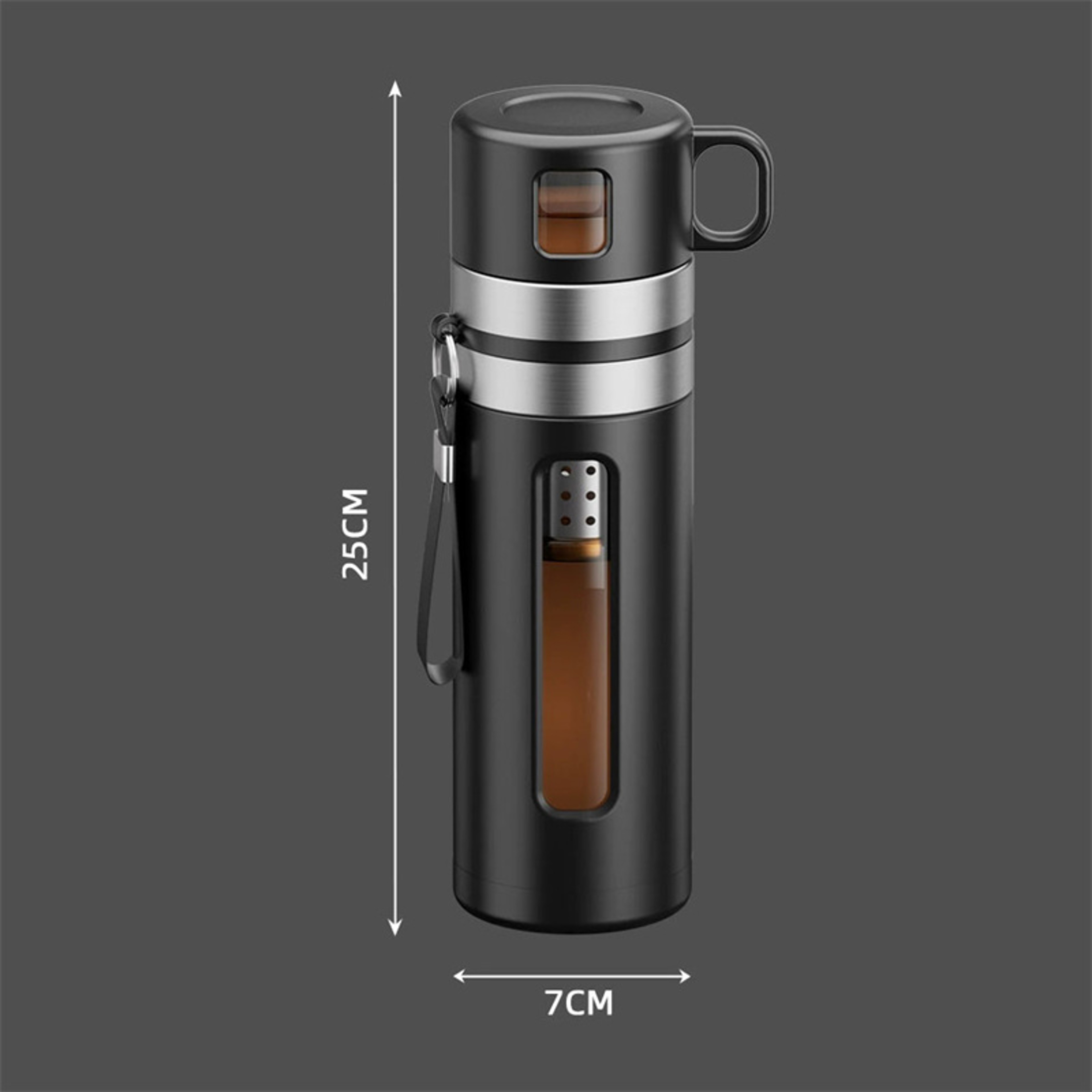 Glass Tea Infuser Bottle With Tea Separation Filter Borosilicate Glass Water Bottle 5