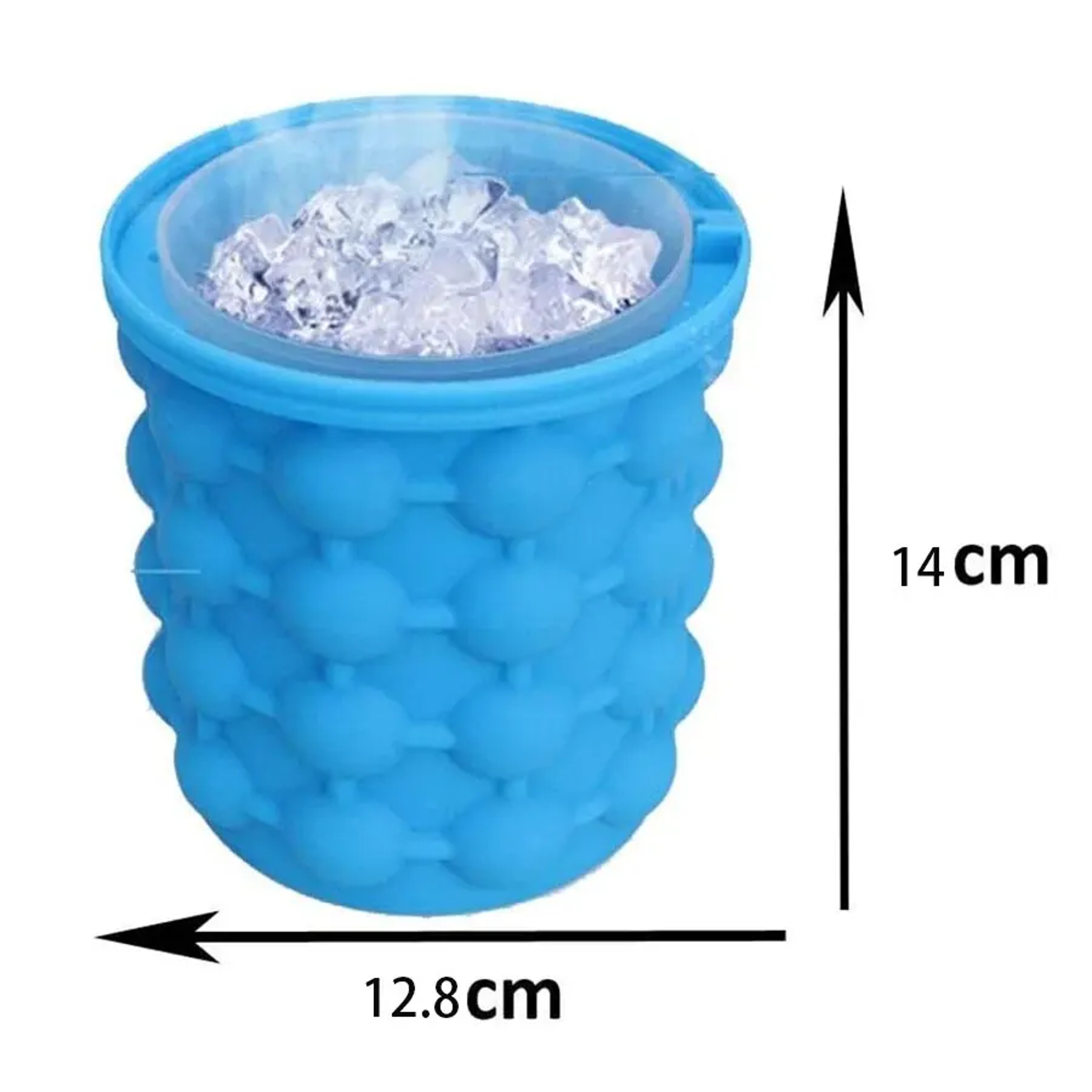Portable Silicone Ice Cube Maker Bucket With Lid For Whiskey Wine  Cold Drinks 5