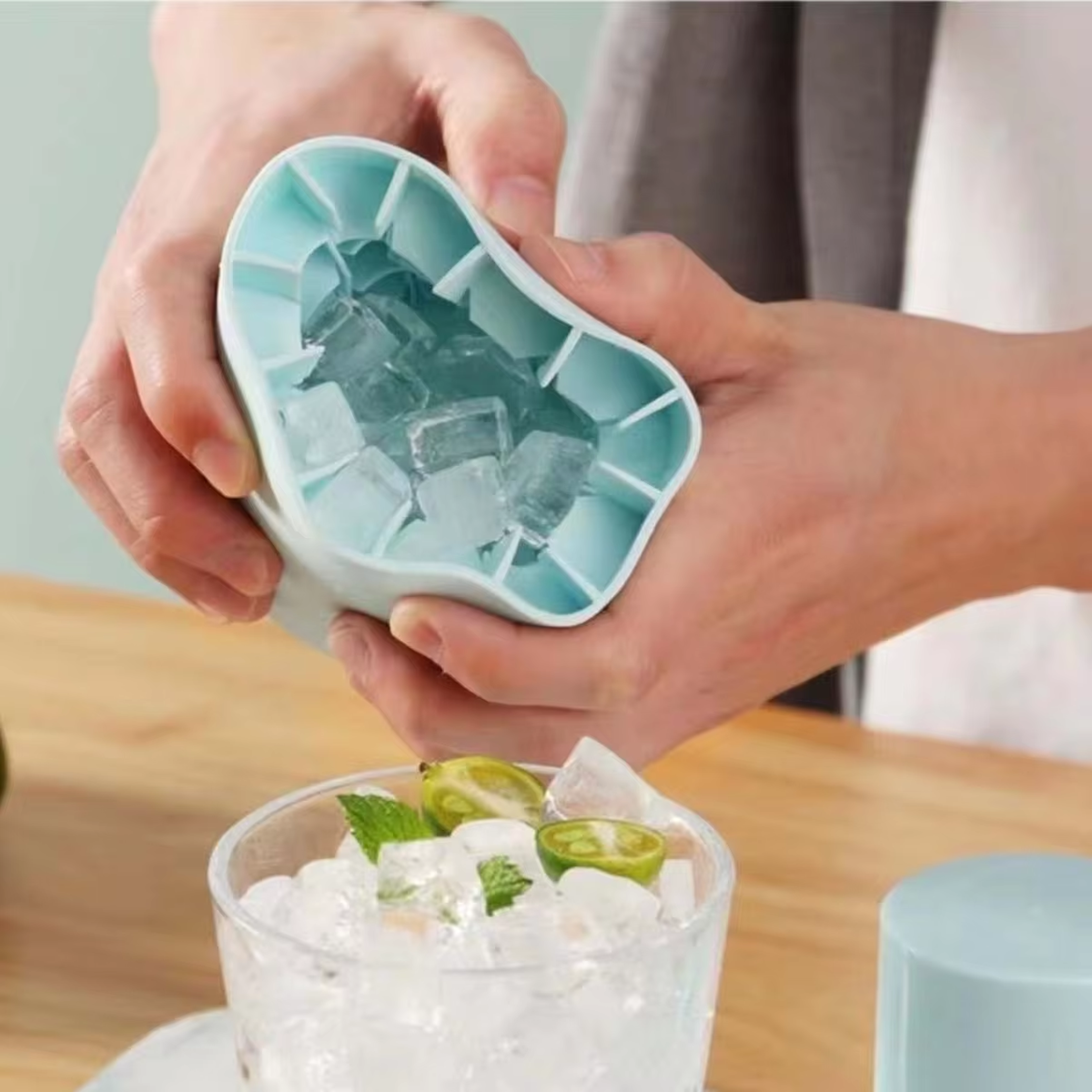 Easy Release Silicone Ice Tray Mini Ice Maker Cup with Ice Bucket Storage – view 5