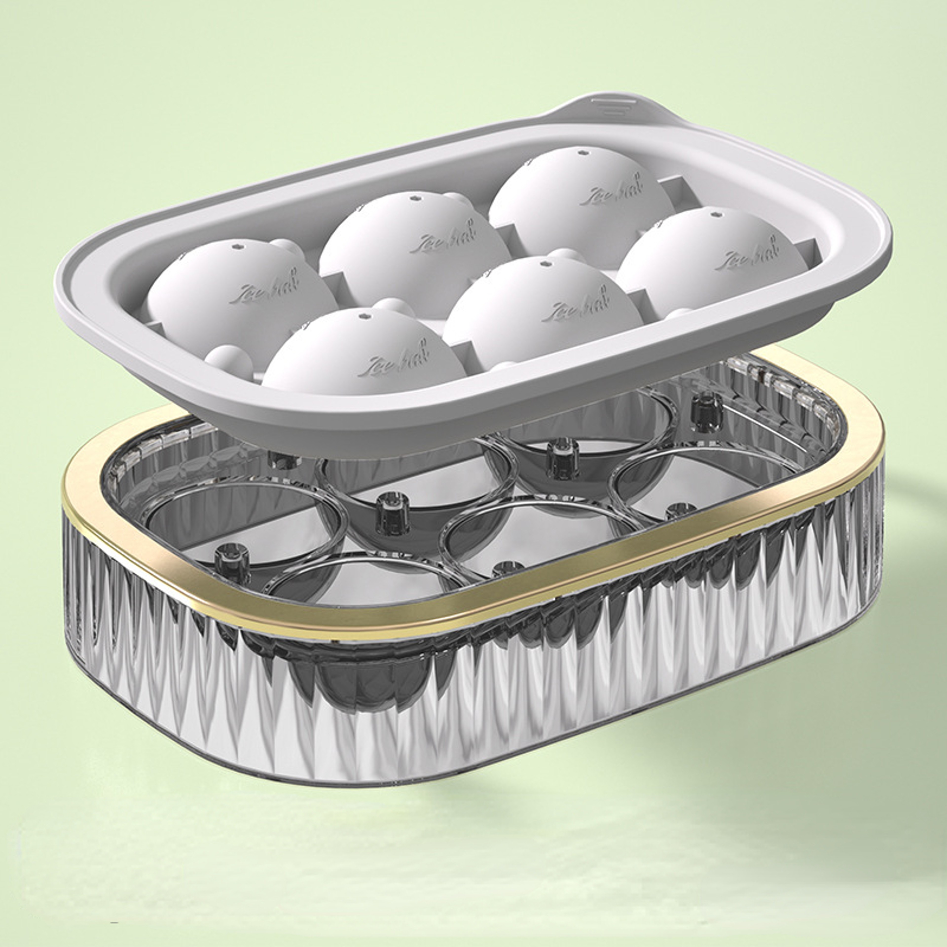 Large Capacity Silicone Ice Mold With Lid Reusable Ice Sphere Mold For Perfect Round Ice Balls 6