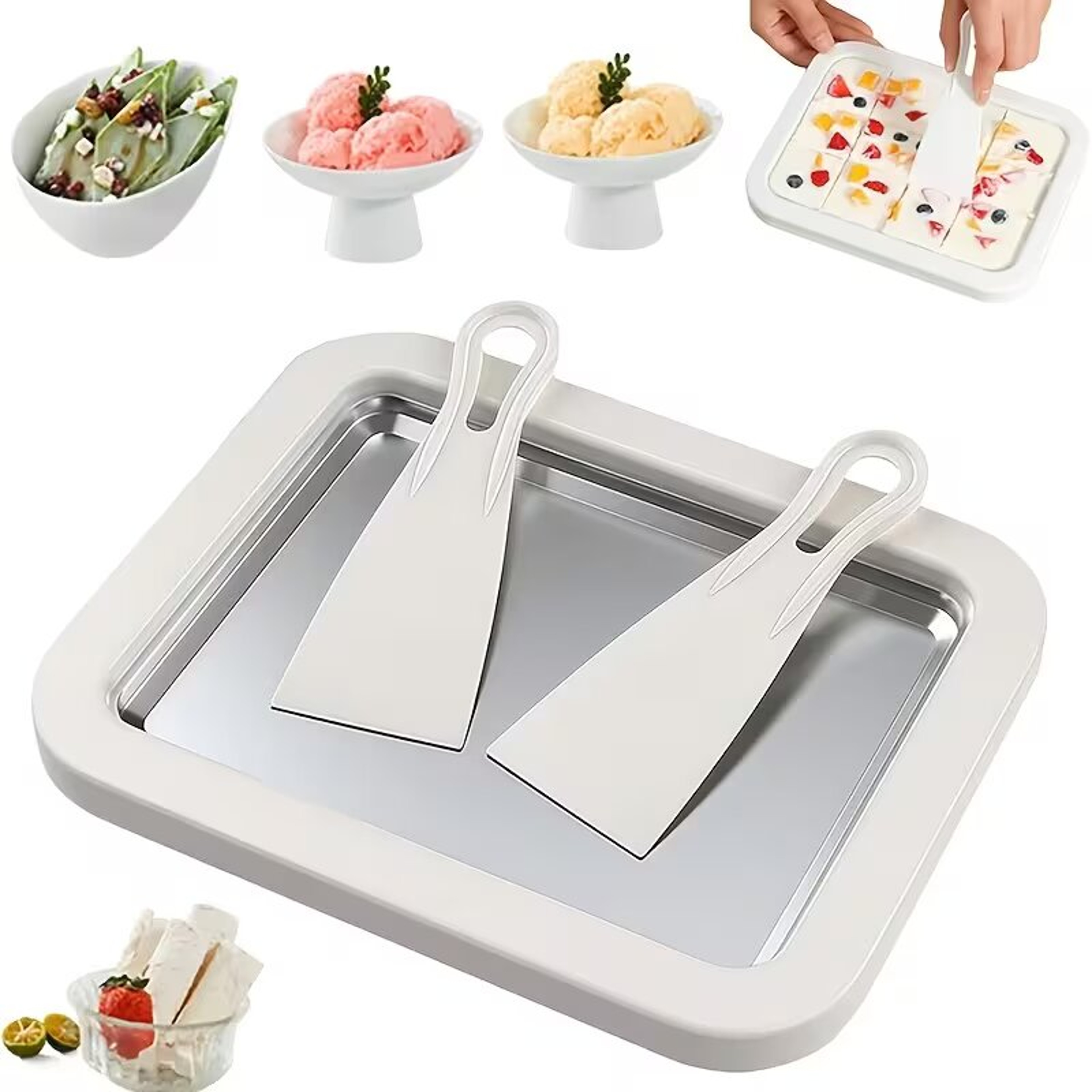 Frost Roll Cordless Rolled Ice Cream Maker Plate For Homemade Frozen Desserts 0