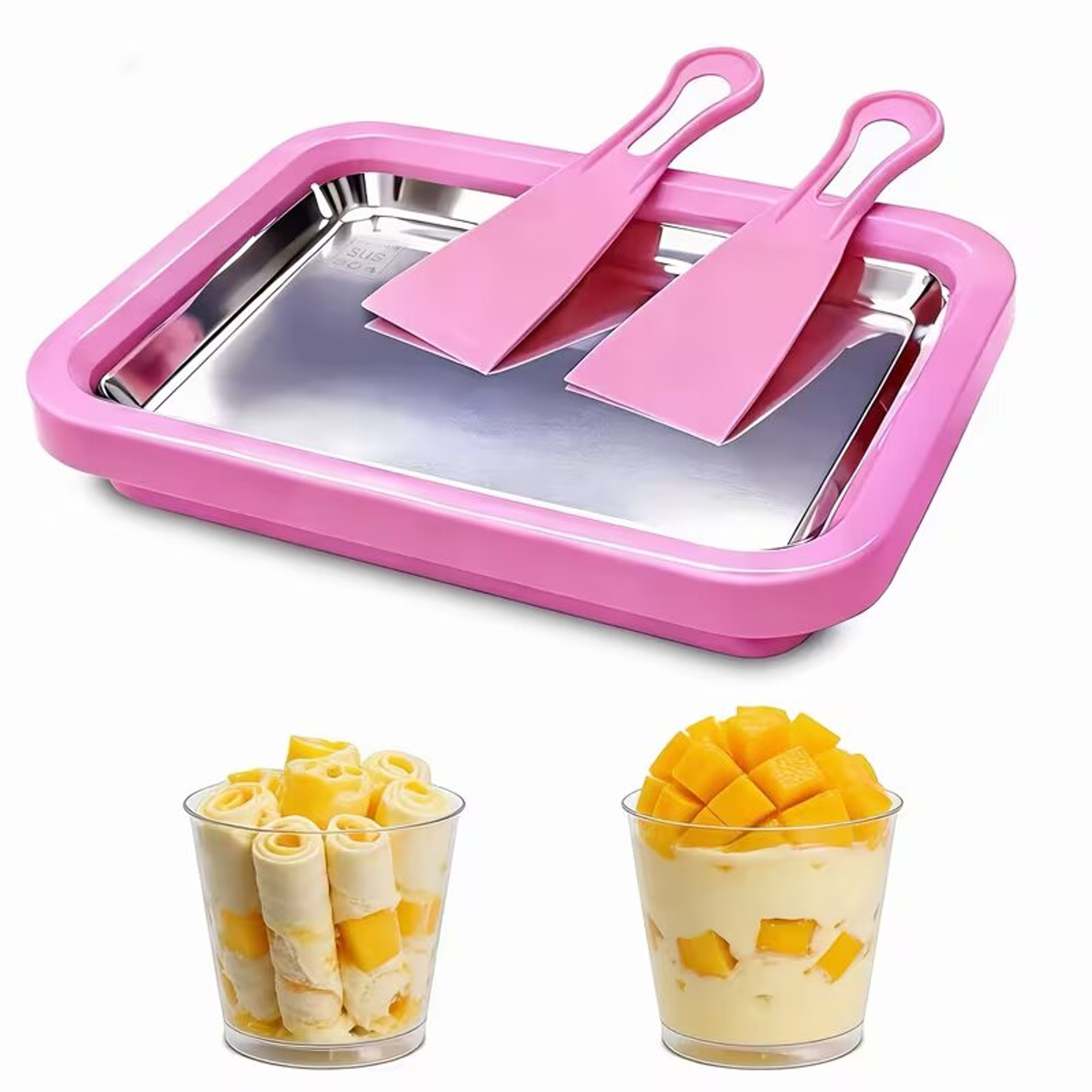 Frost Roll Cordless Rolled Ice Cream Maker Plate For Homemade Frozen Desserts 4