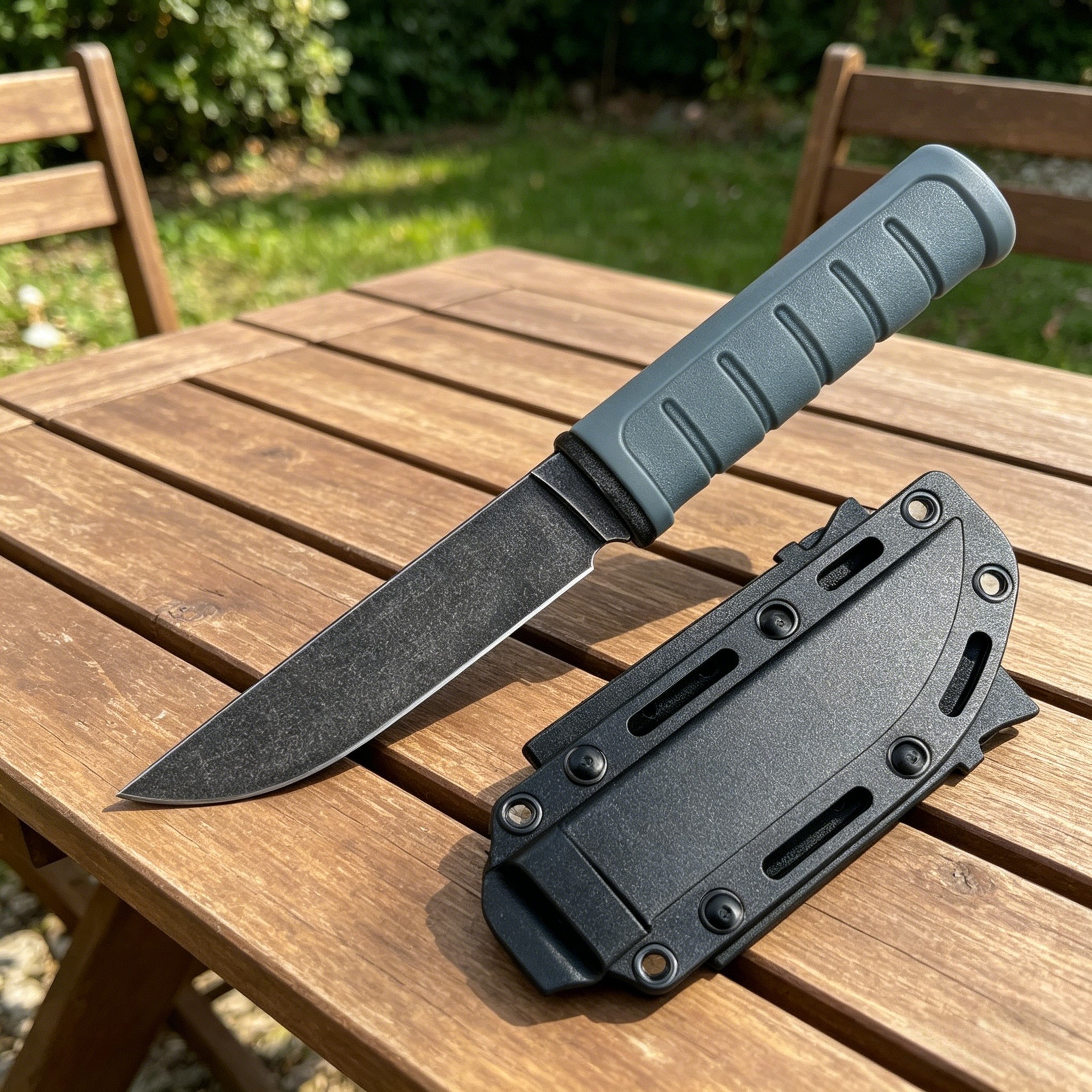 Fixed Blade Knife With Steel For Camping Hiking  Survival 0