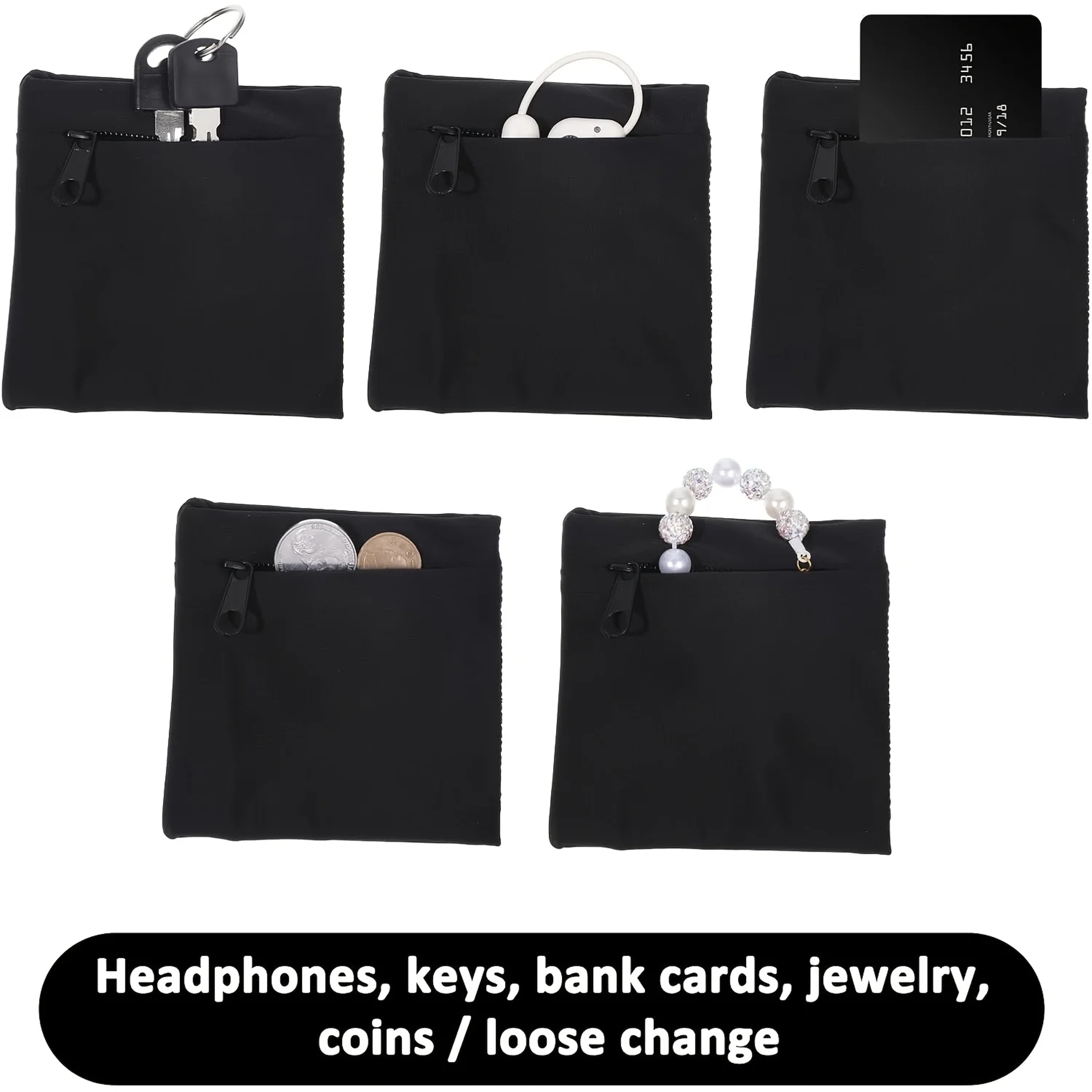 Active Grip Running Wrist Pouch Phone  Key Holder With Secure Zipper For Fitness Cycling  Training 4