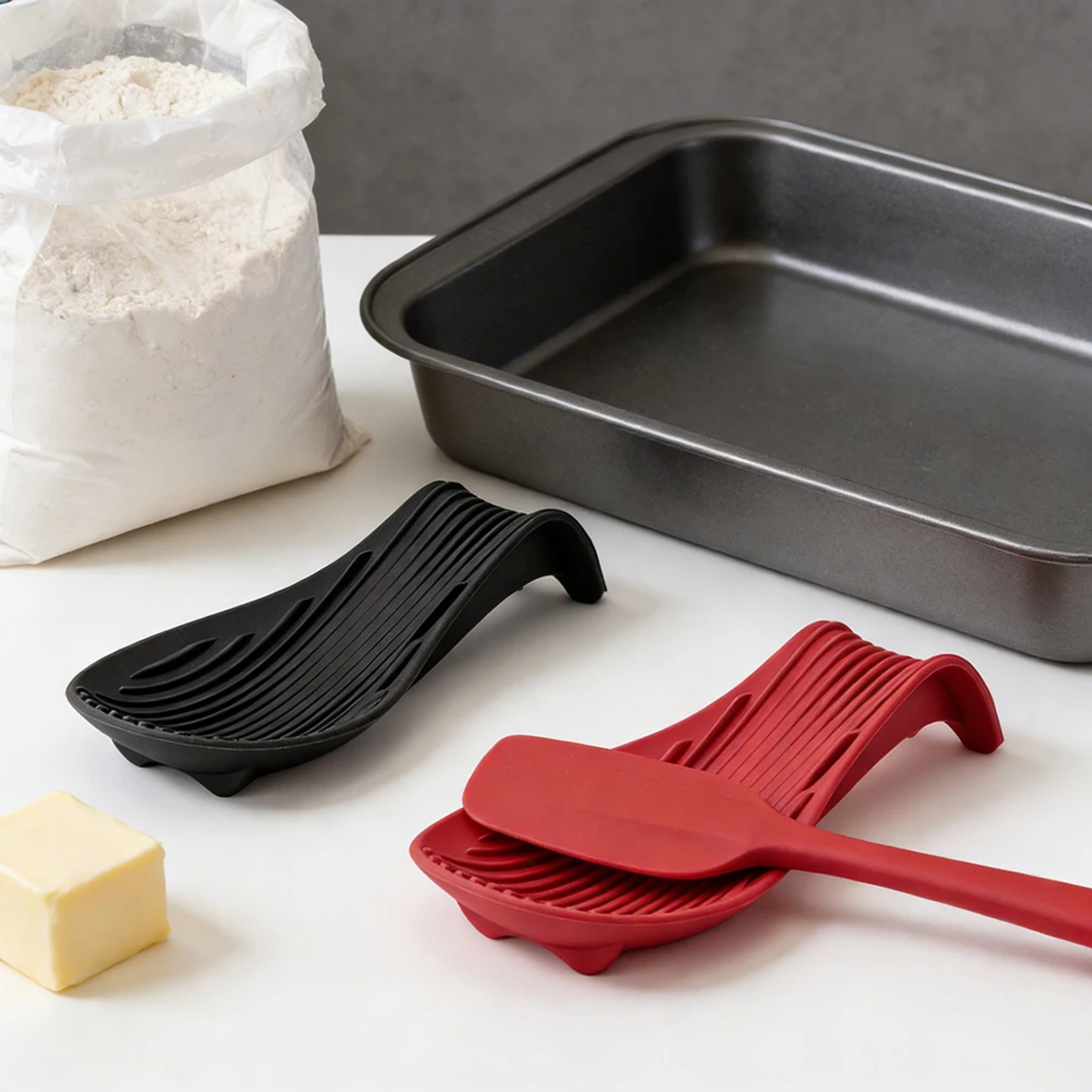 Silicone Spoon Rest Heat Resistant Kitchen Spoon Holder For Countertops  Stovetops 3