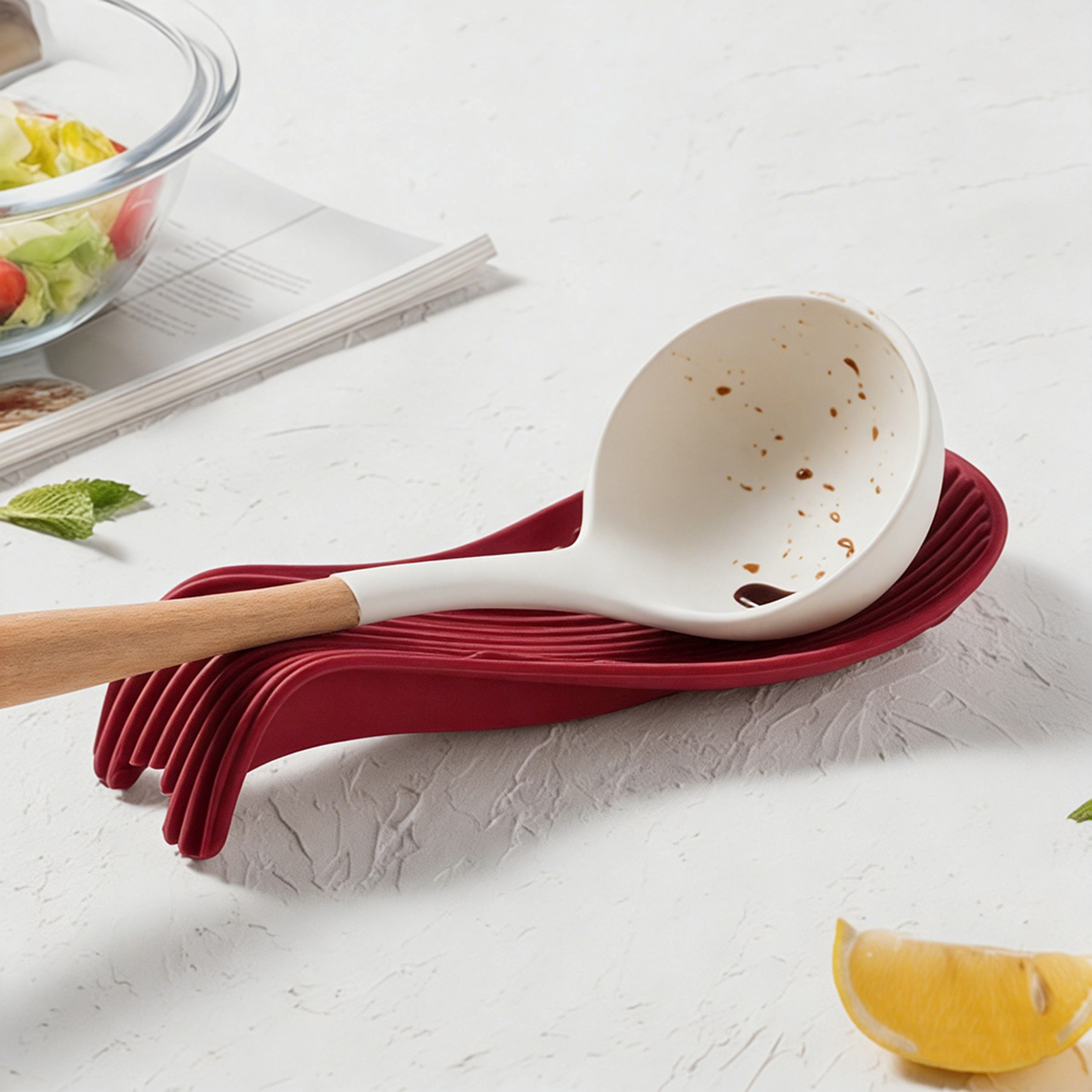 Silicone Spoon Rest Heat Resistant Kitchen Spoon Holder For Countertops  Stovetops 5