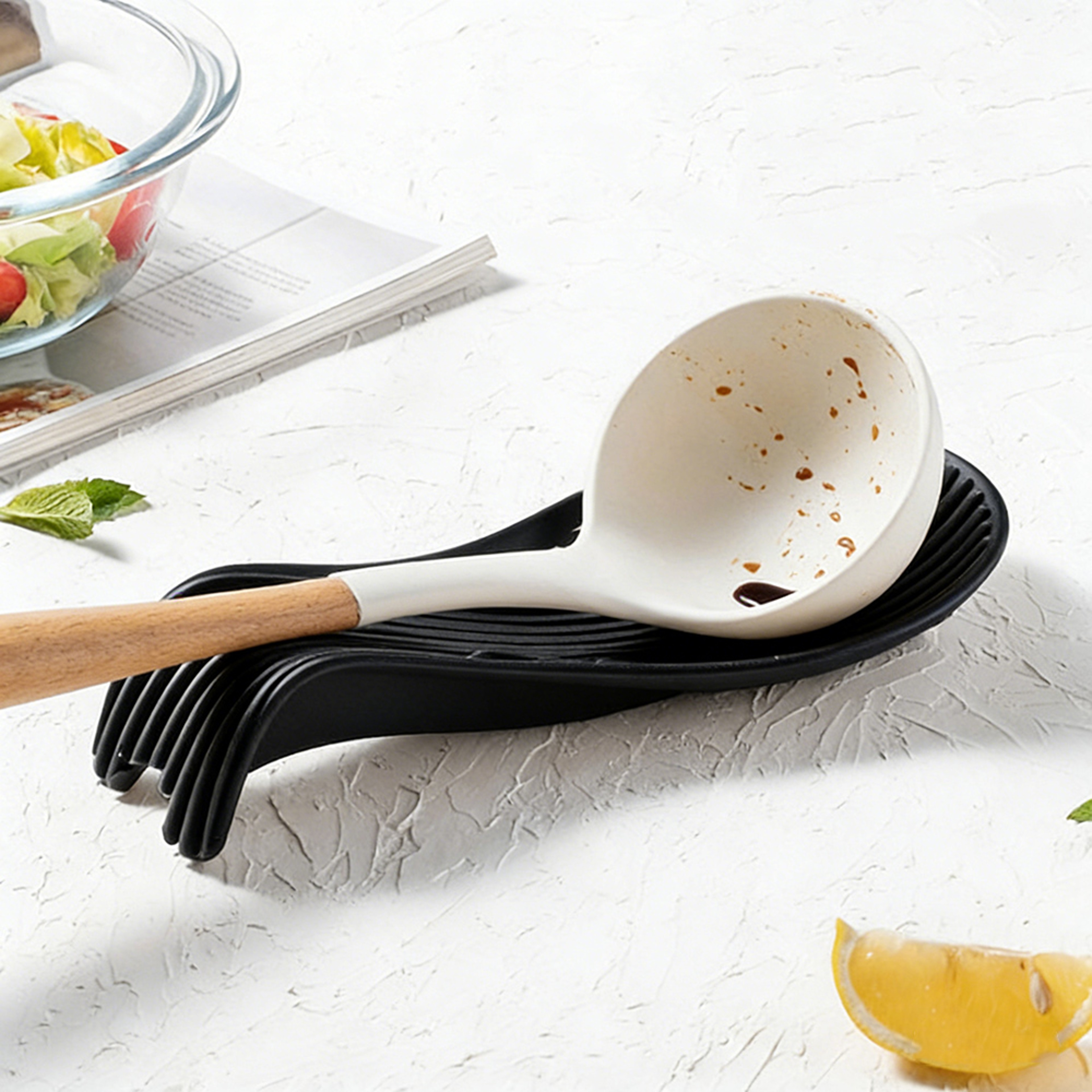 Silicone Spoon Rest Heat Resistant Kitchen Spoon Holder For Countertops  Stovetops 7