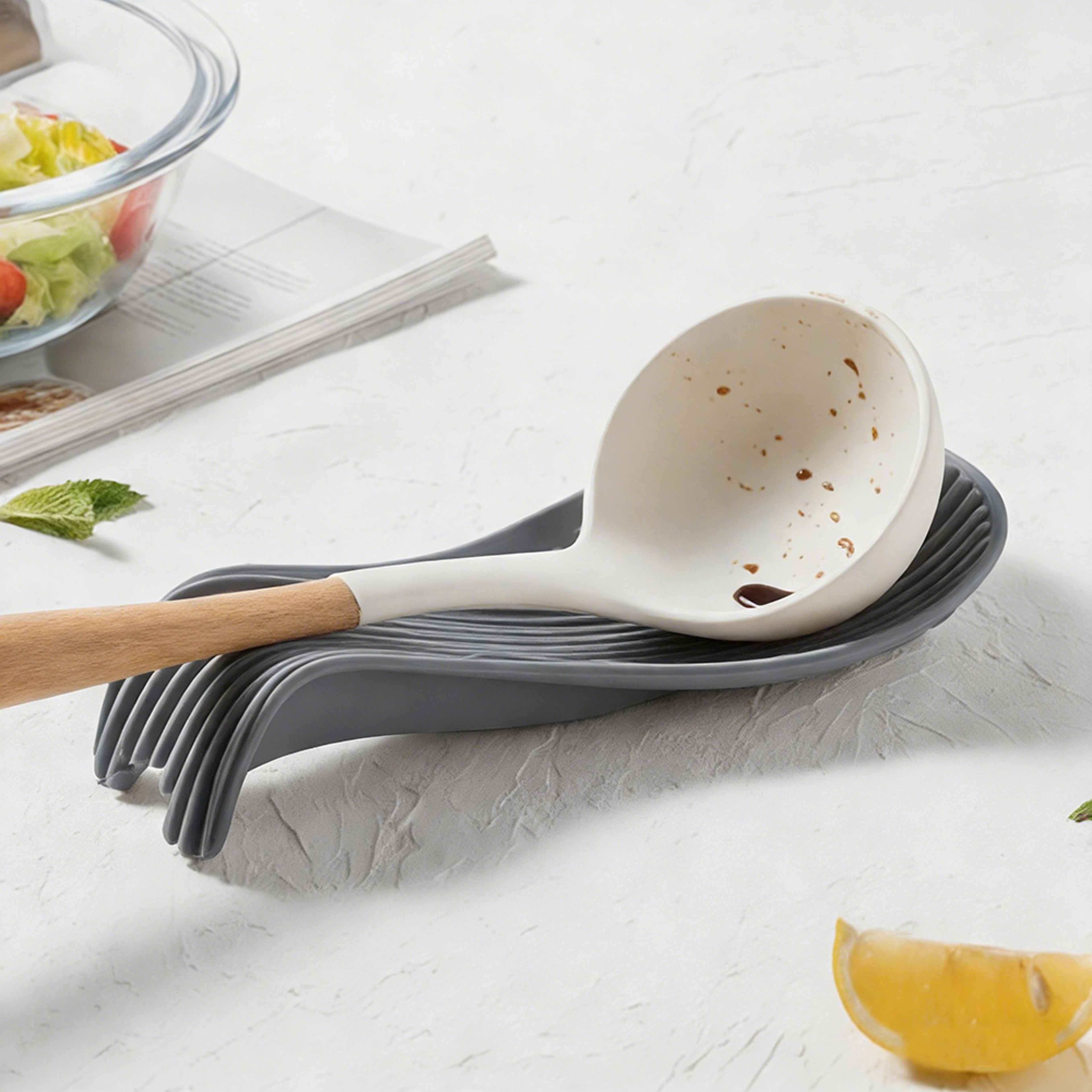 Silicone Spoon Rest Heat Resistant Kitchen Spoon Holder For Countertops  Stovetops 8