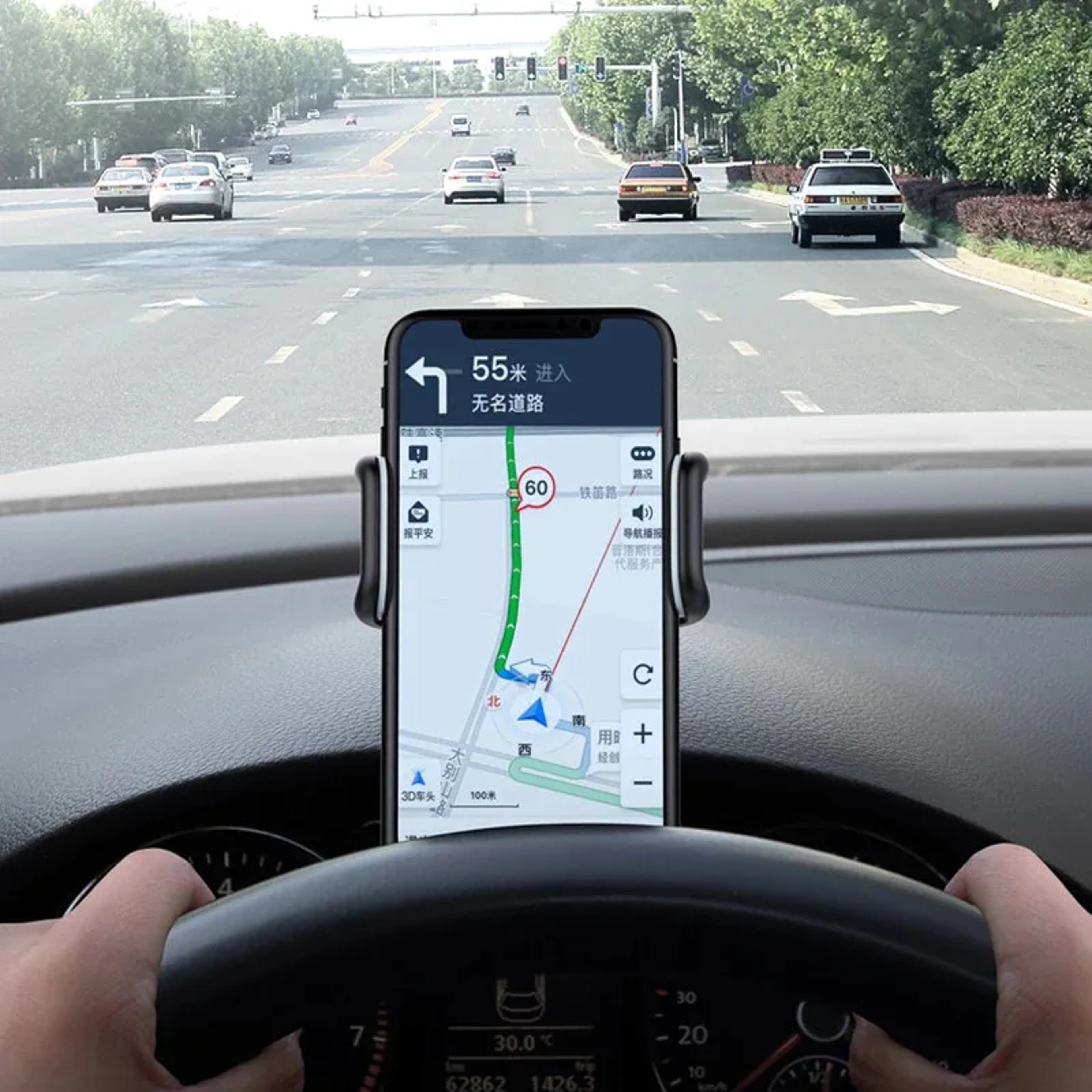 Rotating Car Phone Holder Universal Dashboard Phone Mount For Secure Hands Free Driving 2