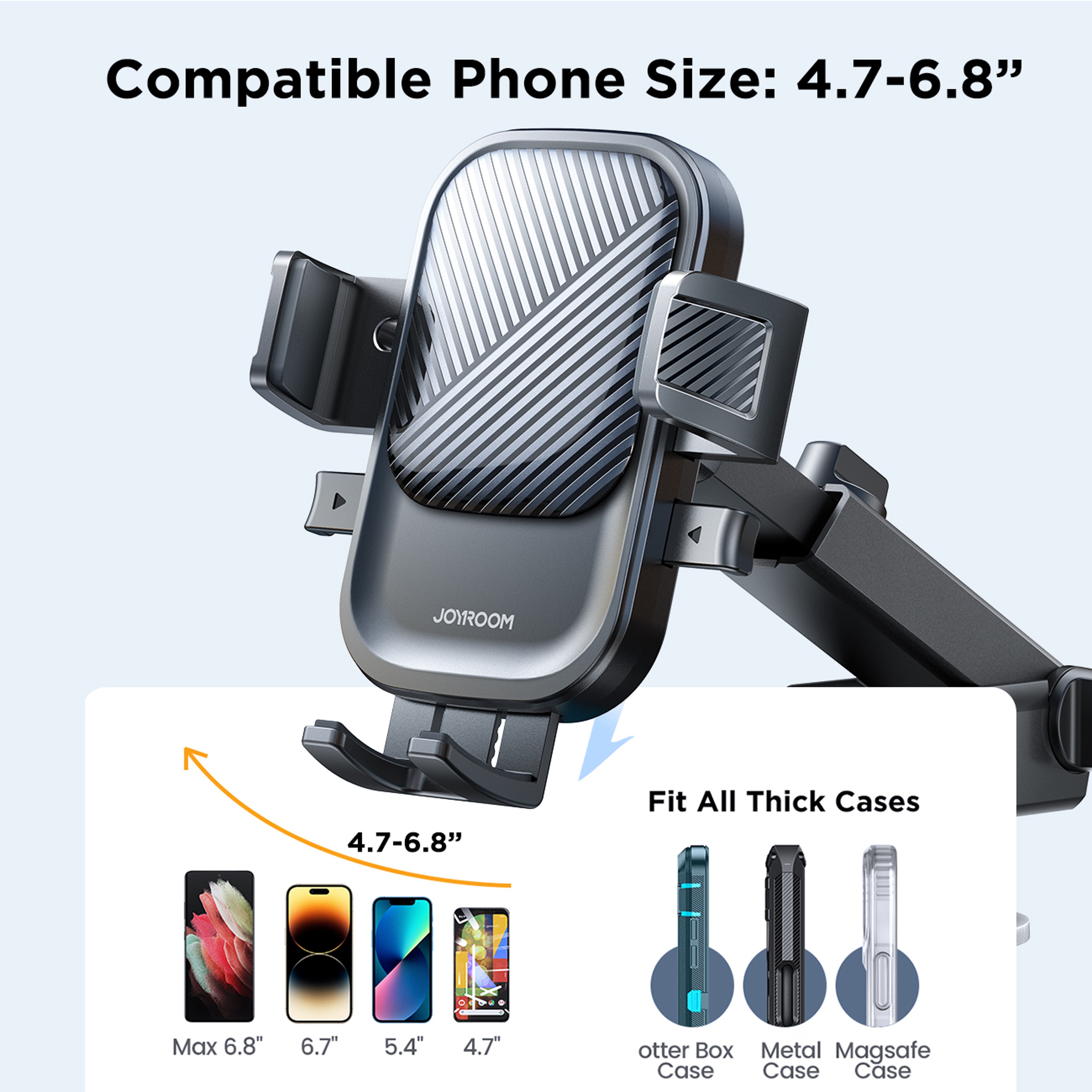 Universal Car Phone Holder With Strong Suction Cup Dashboard Phone Mount 4