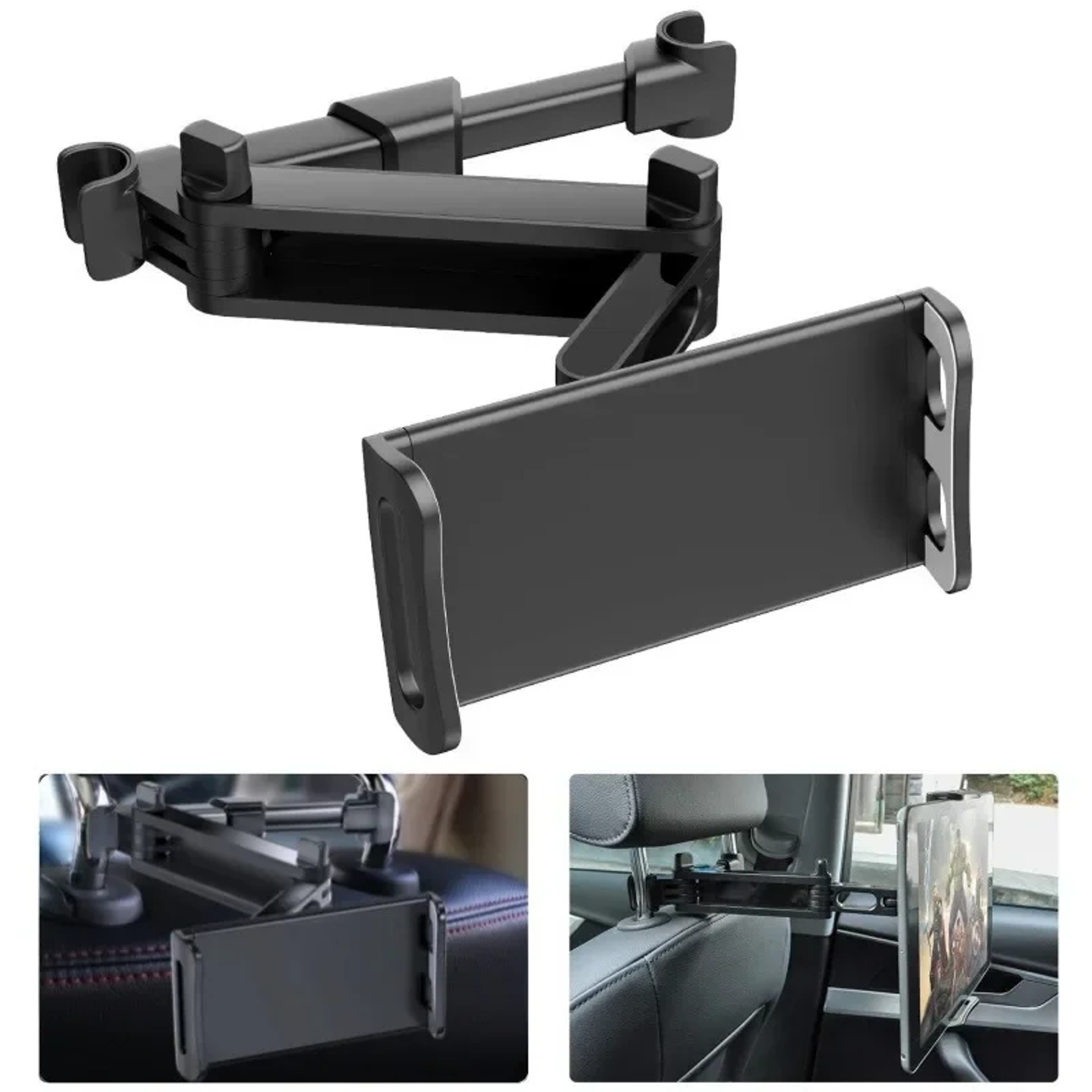 Universal Car Headrest Tablet Holder With Rotation For Phones  Tablets 1