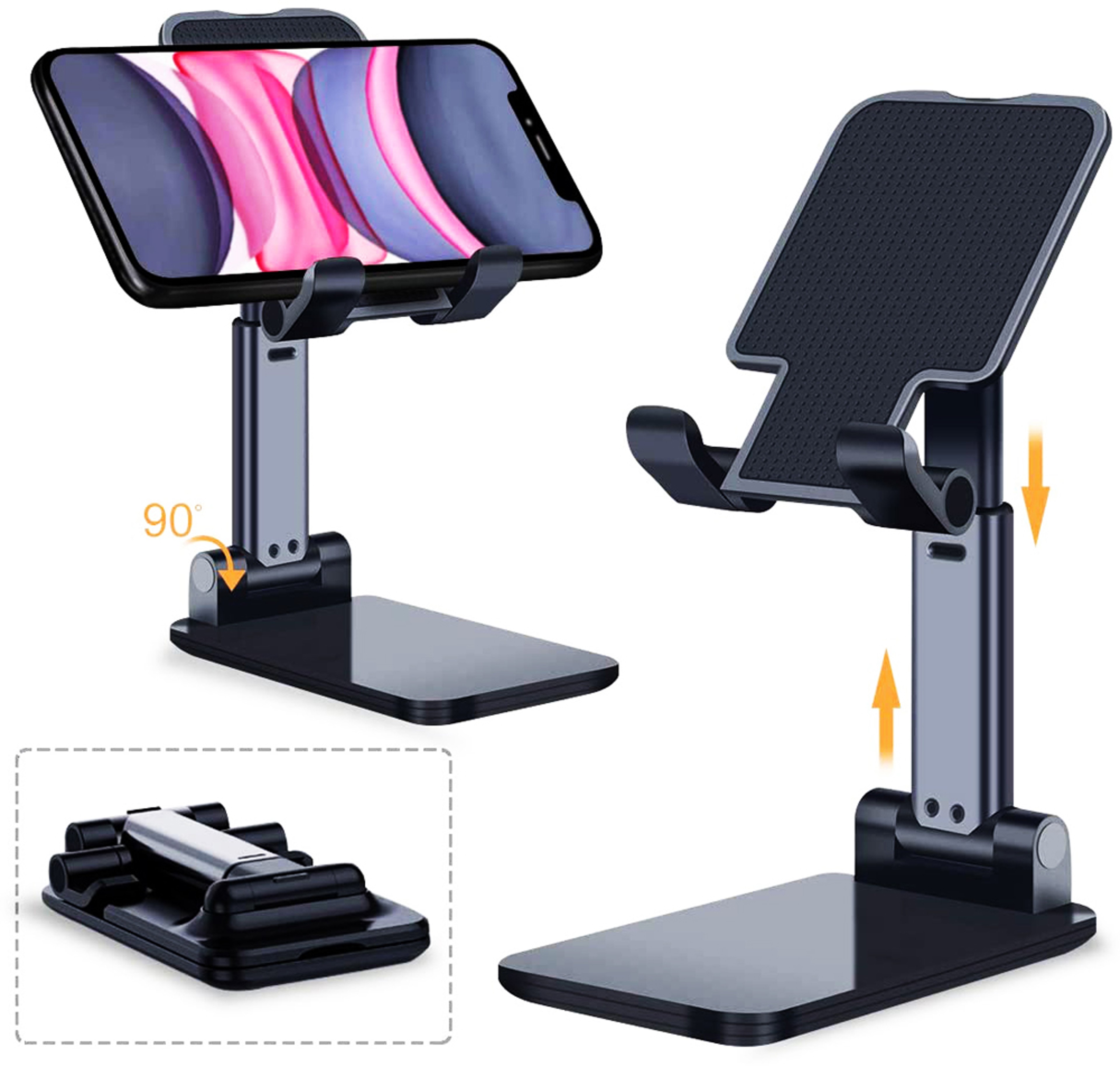 Adjustable Phone Stand Foldable Tablet Holder For Desk Compatible With IPhone IPad  Android Devices 1
