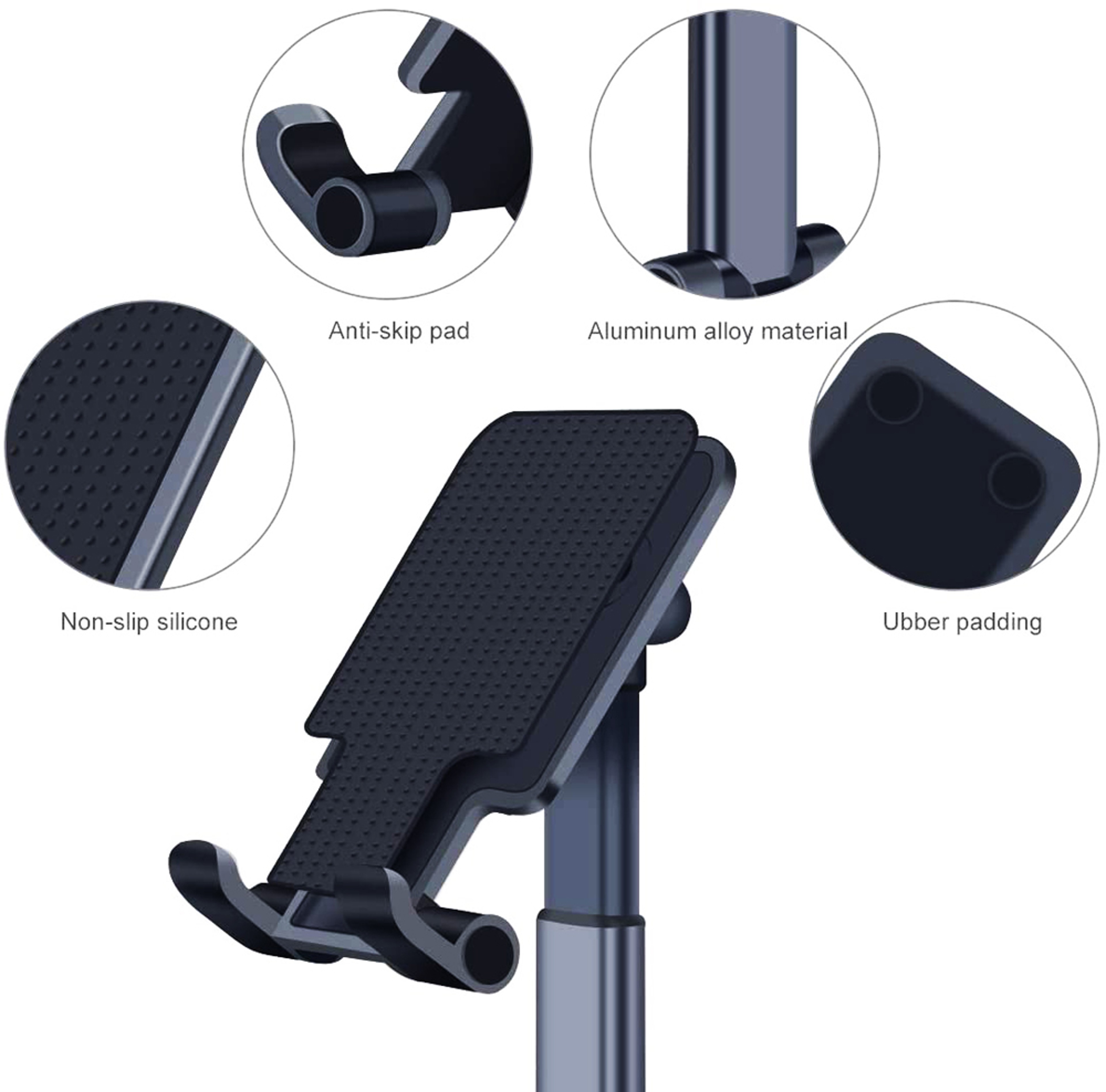 Adjustable Phone Stand Foldable Tablet Holder For Desk Compatible With IPhone IPad  Android Devices 5