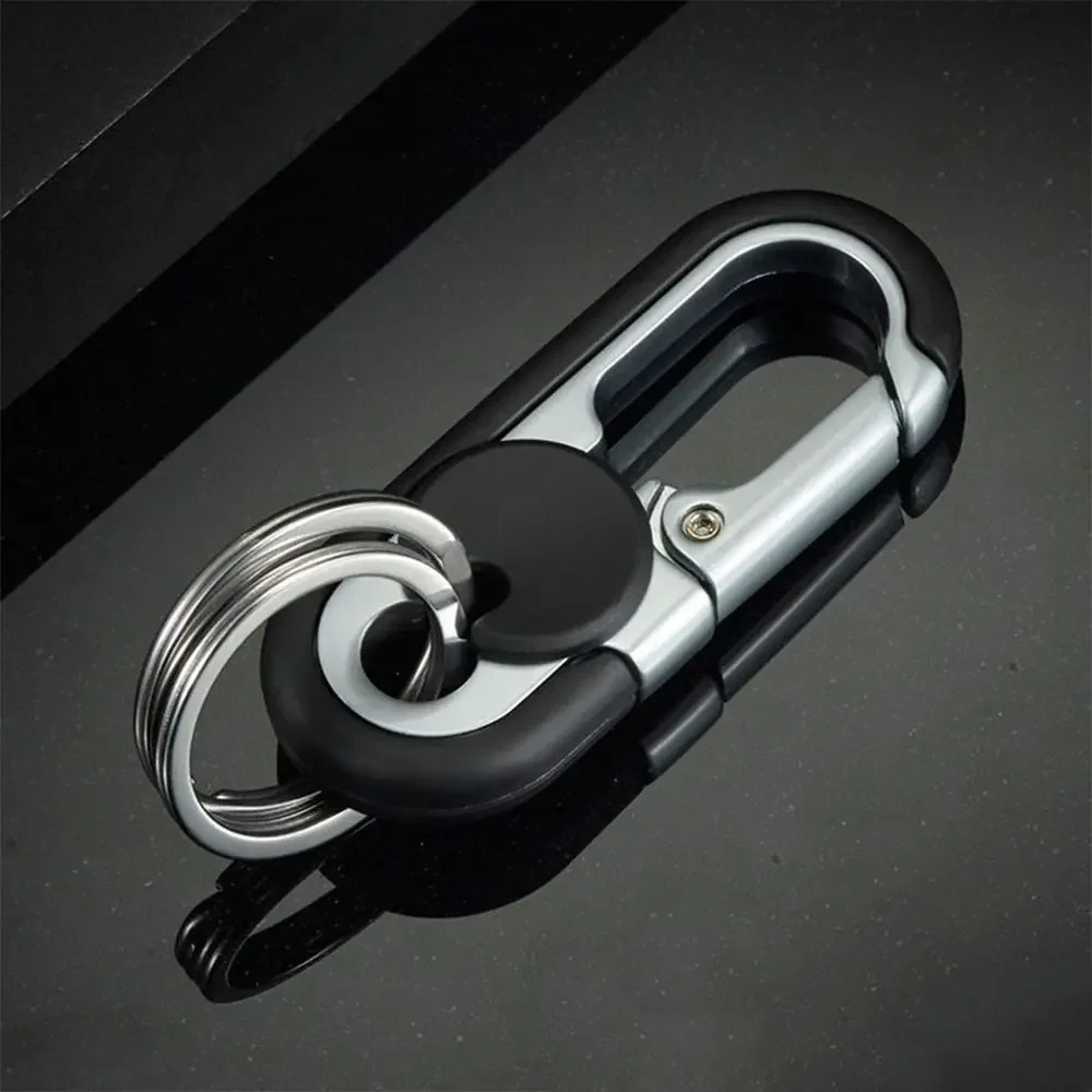 Executive Metal Keychain Double Ring Car Key Holder For Men Durable Business Key Chain Gift 2