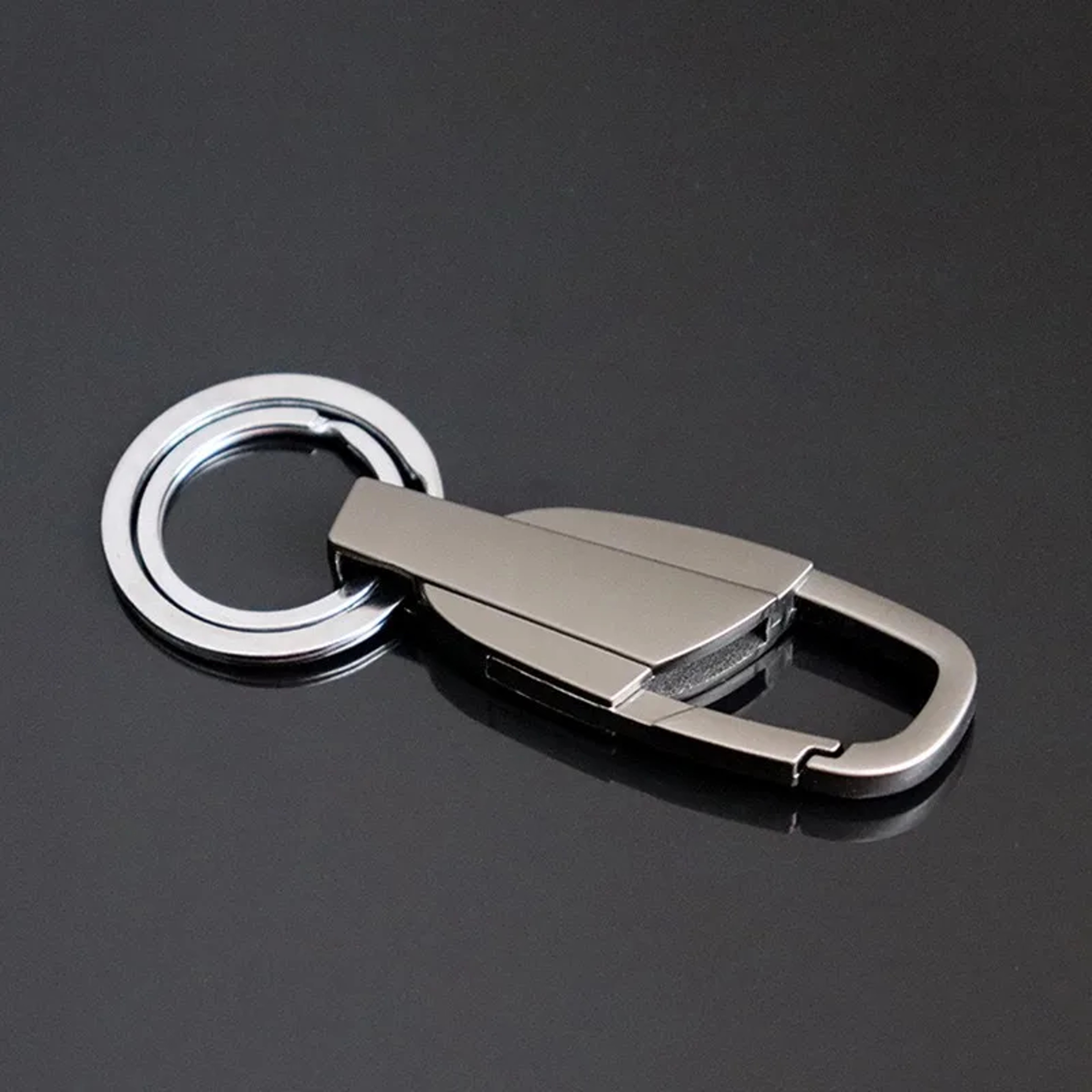 Personalized Metal Keychain With Custom Logo  Laser Engraved Double Ring Keychain 2