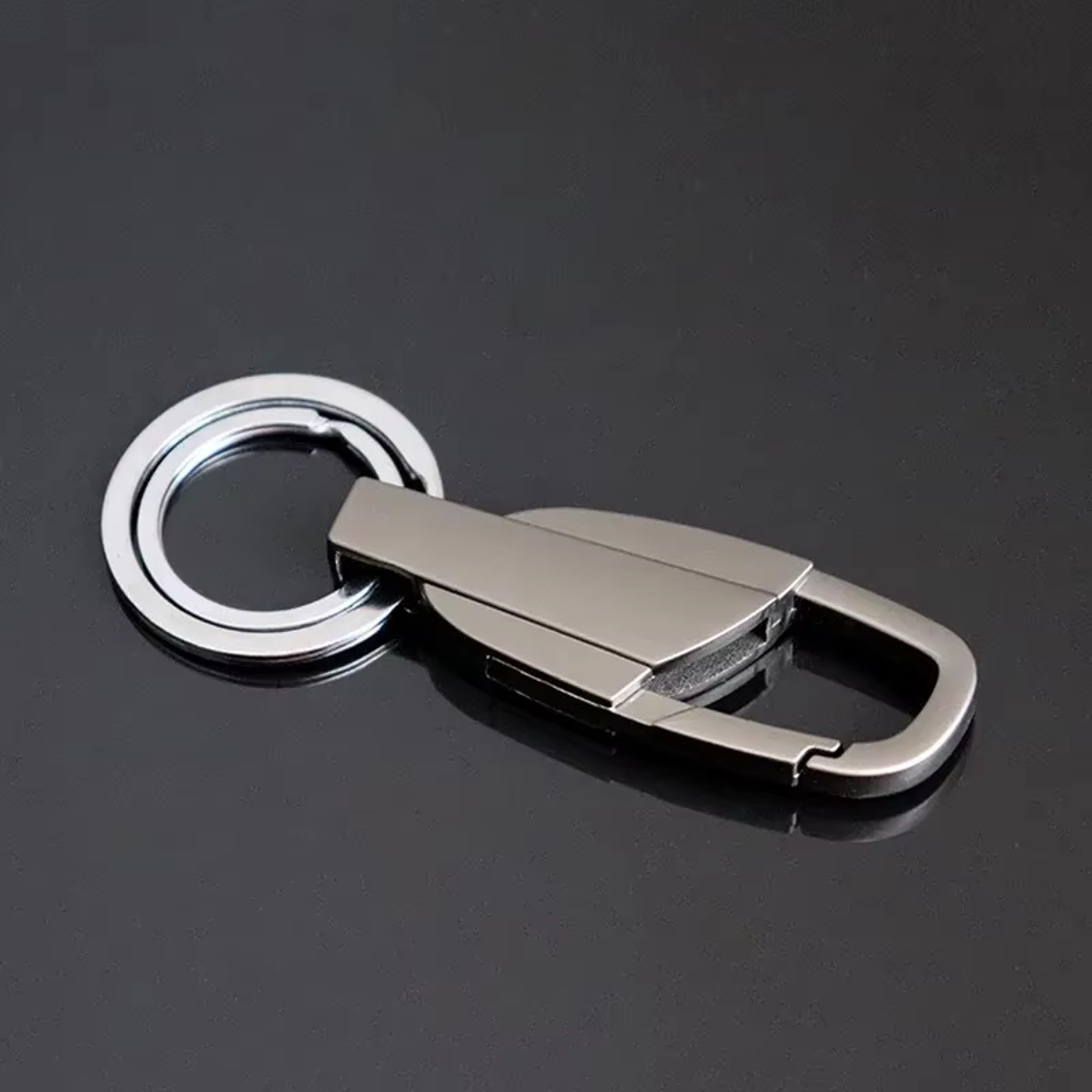 Personalized Metal Keychain With Custom Logo  Laser Engraved Double Ring Keychain 3