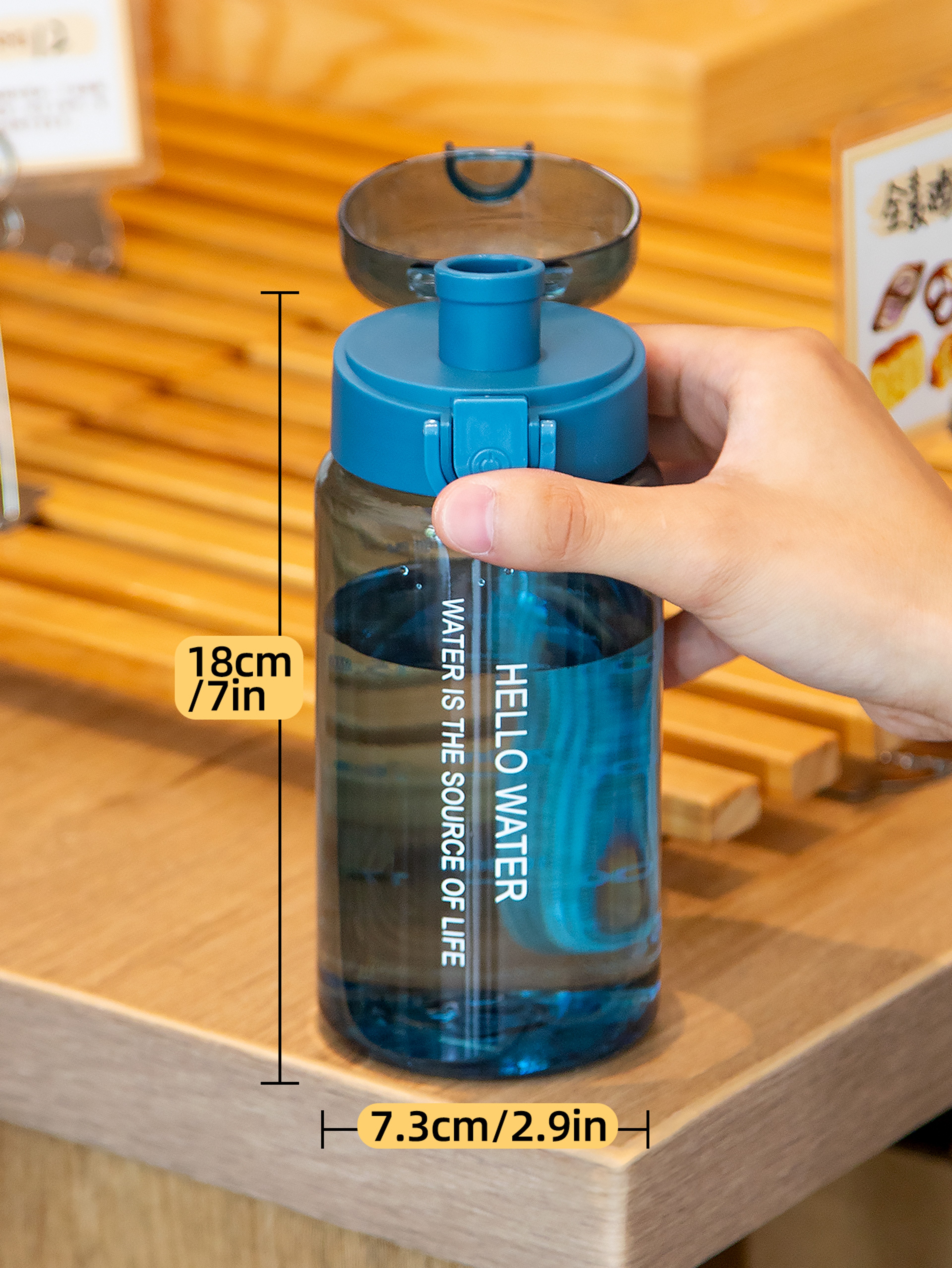 Clear Flow Water Bottle With Filter  Leakproof Hydration Bottle With Time Scale 4