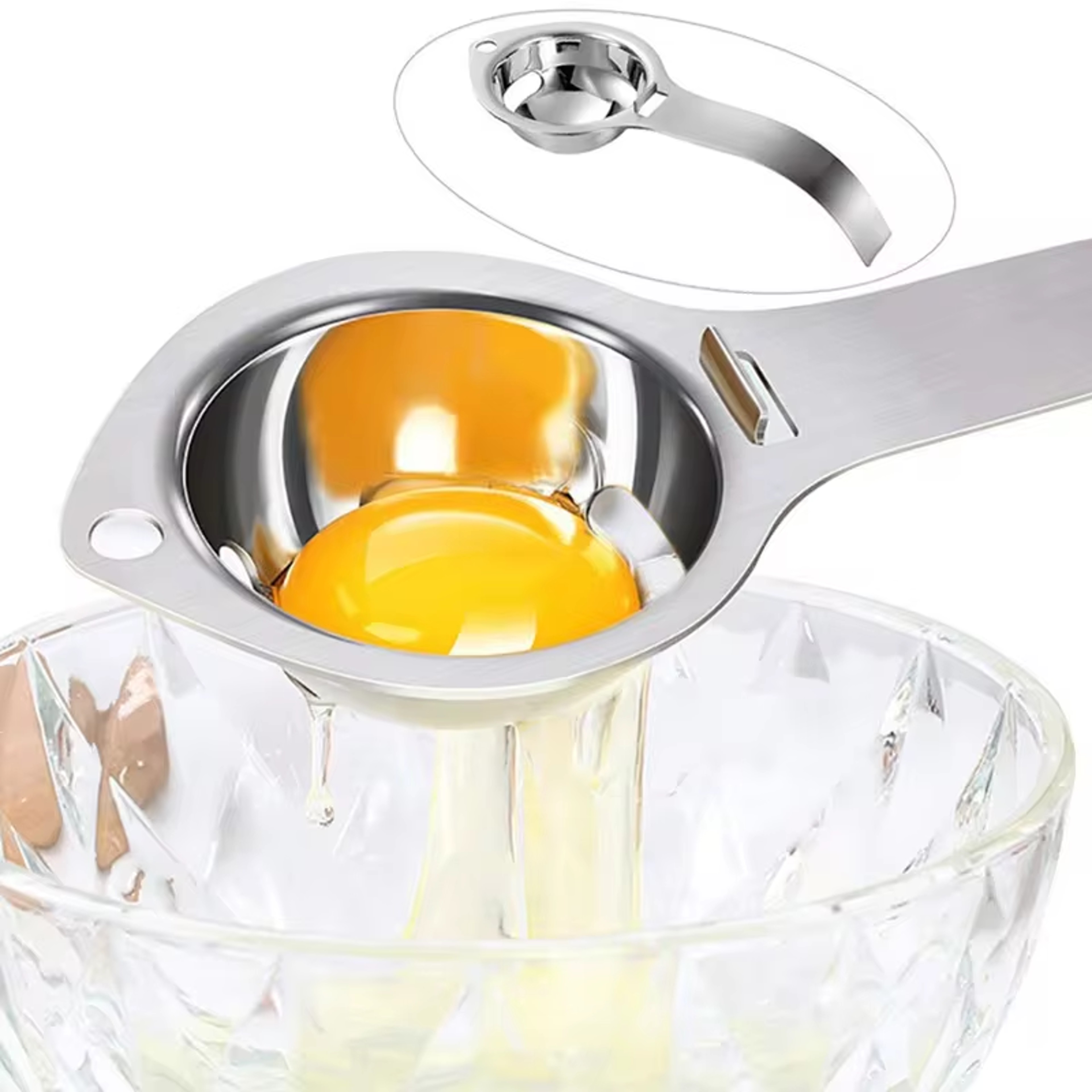 Premium Egg Separator Stainless Steel Egg Yolk Separator For Fast Mess Free Baking  Cooking 1