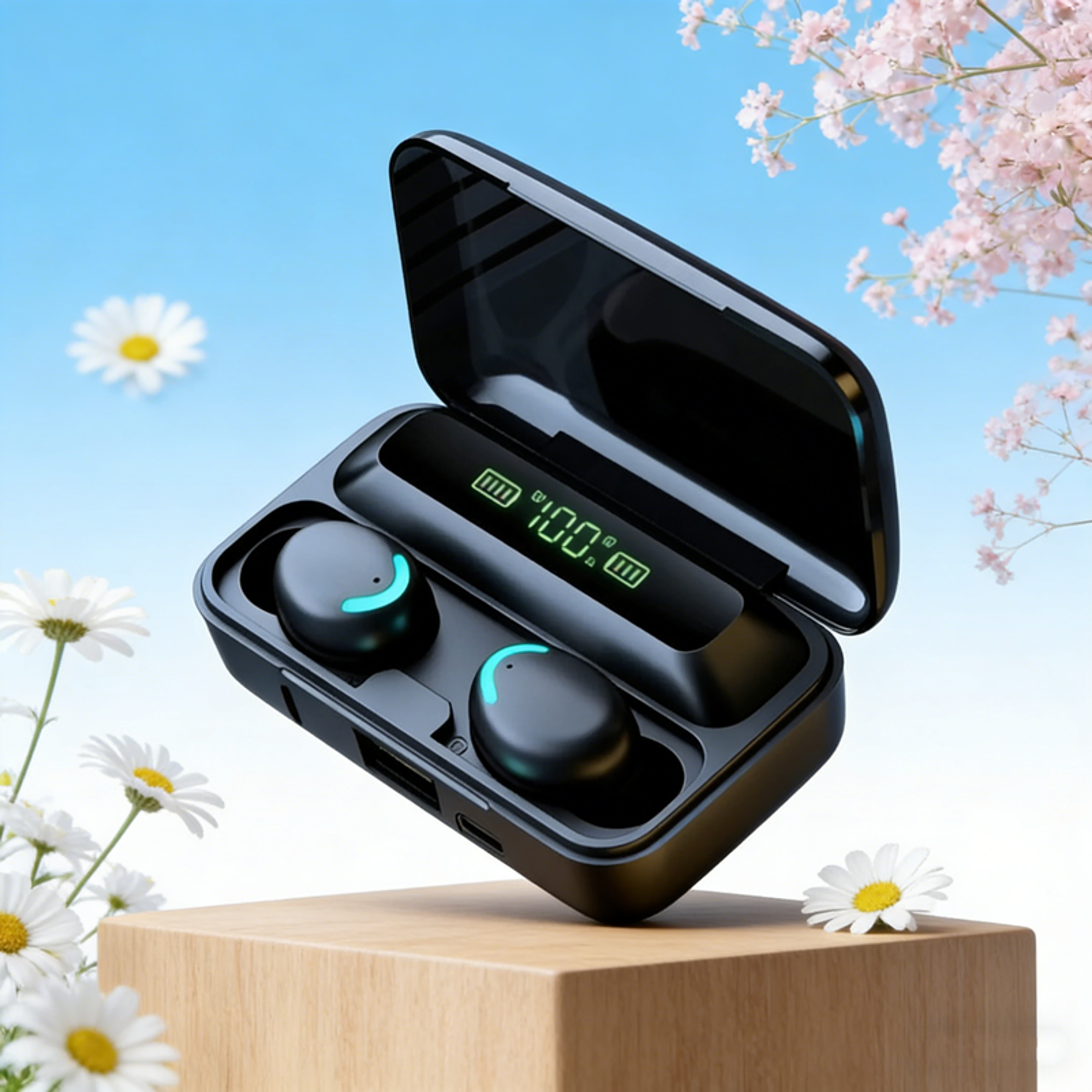 Stereo Bluetooth Earbuds with Touch Control Waterproof Sport Headphones – view 1