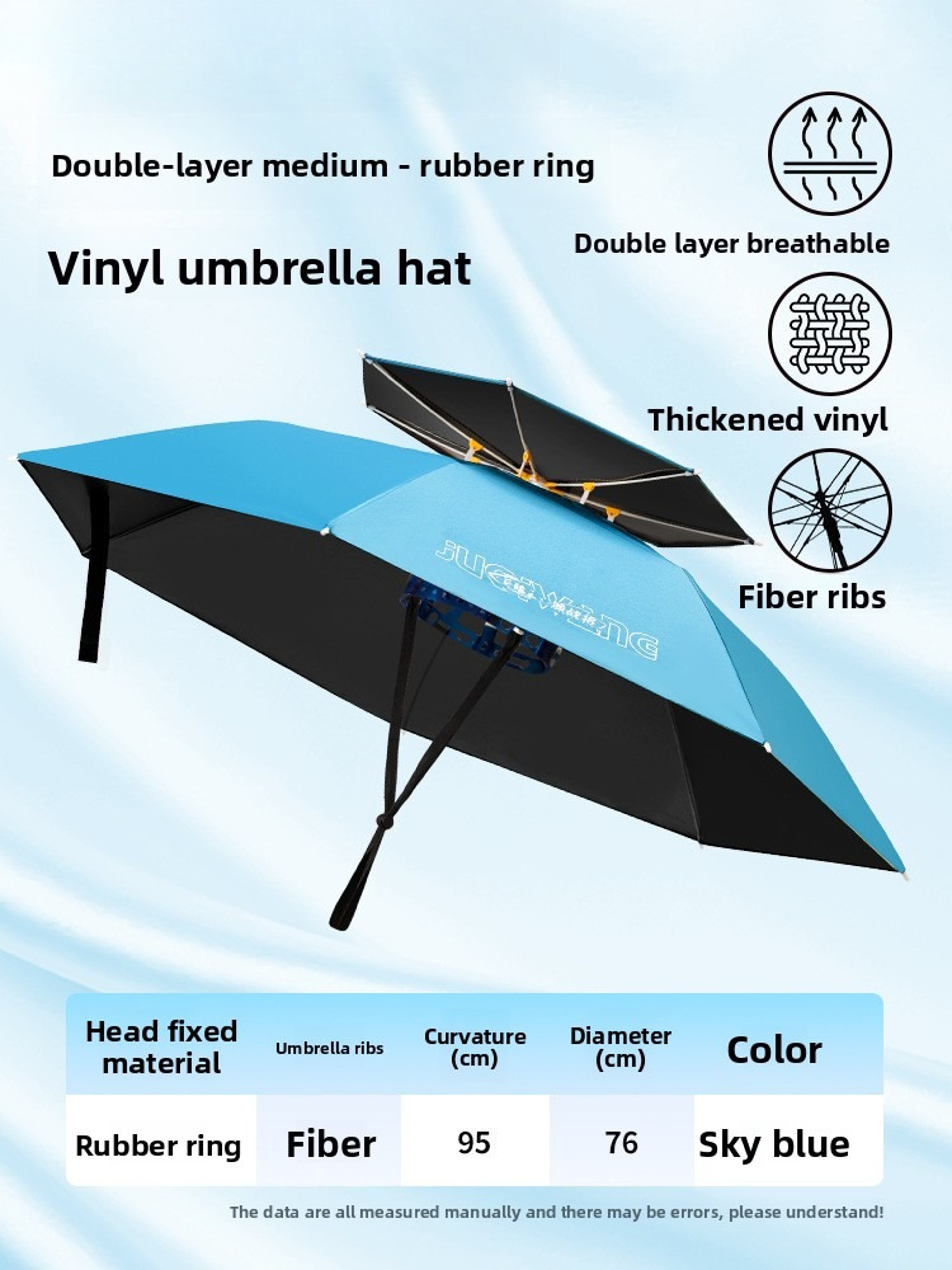 Hands Free Umbrella Hat With Adjustable Headband For Sun  Rain Protection 10