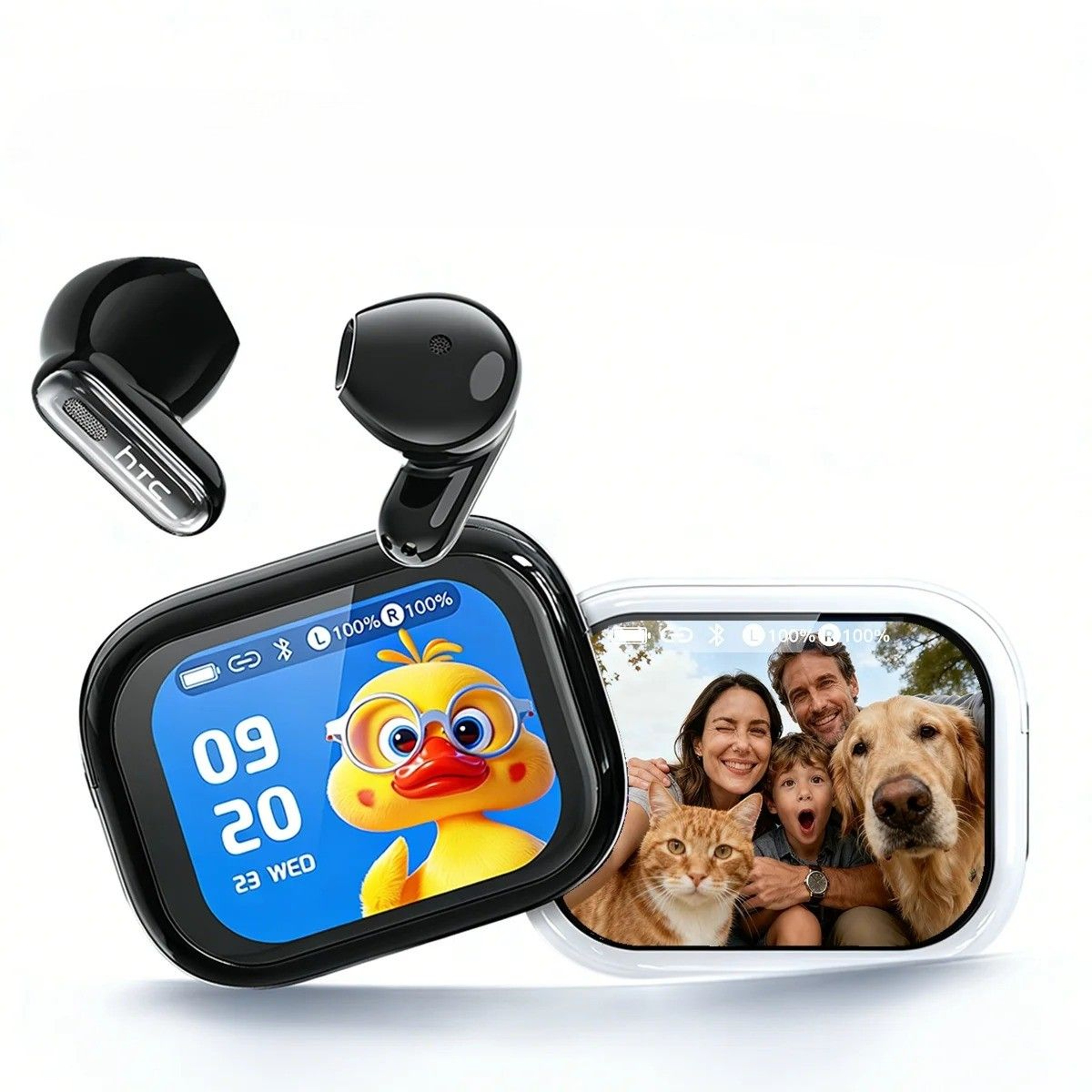 Touch Screen Wireless Bluetooth Earbuds With AI Translator HD Display  Battery 0