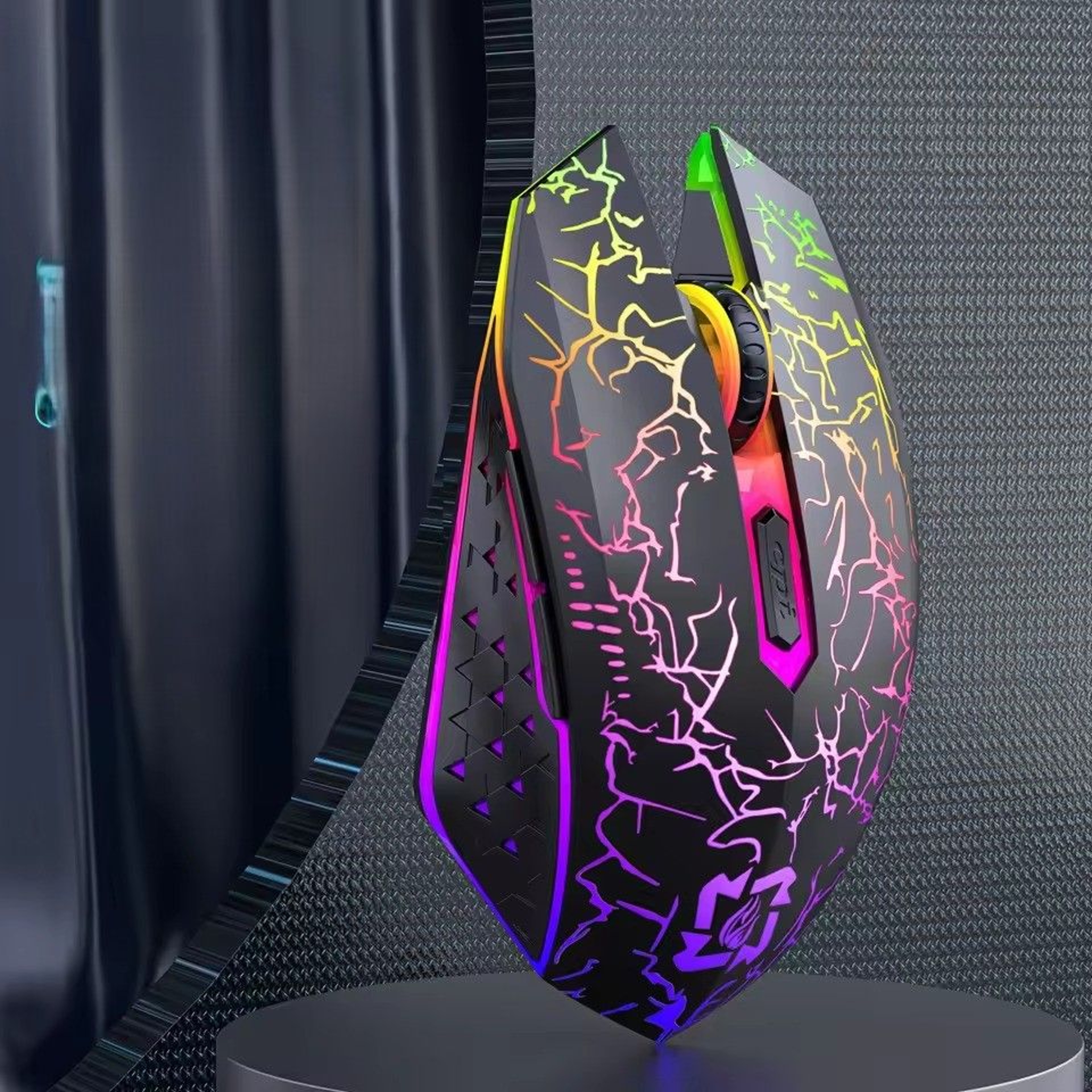 Dual Mode Wireless Bluetooth Mouse With Silent Click RGB Lighting  Buttons For Laptop Mac  PC 0